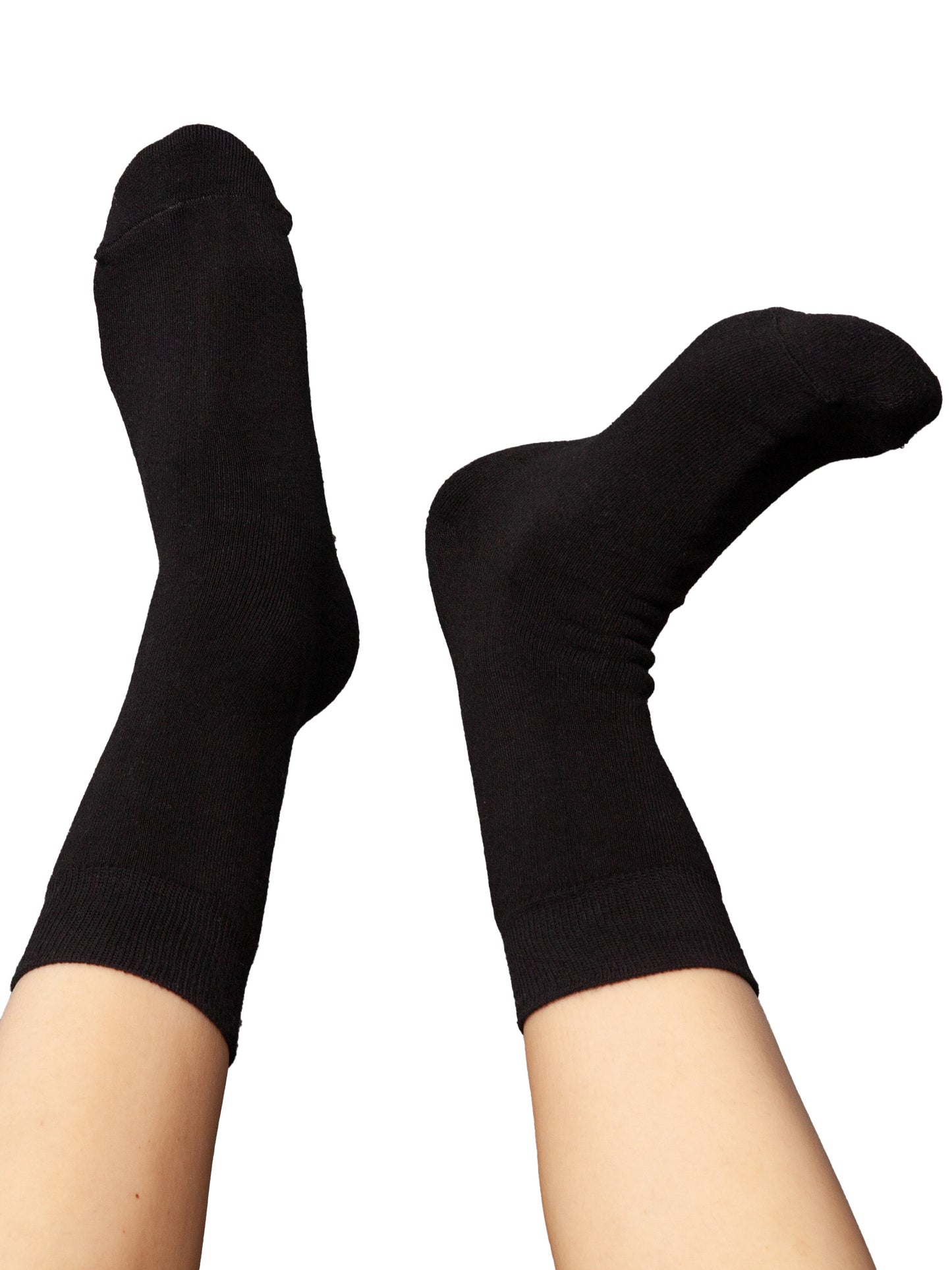 Warm, cuddly socks with organic cotton, black