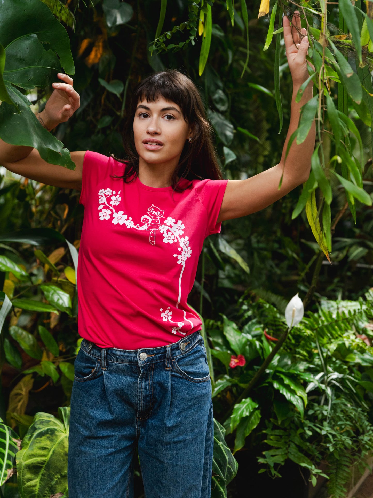 Catlove Cap Sleeve fuchsia