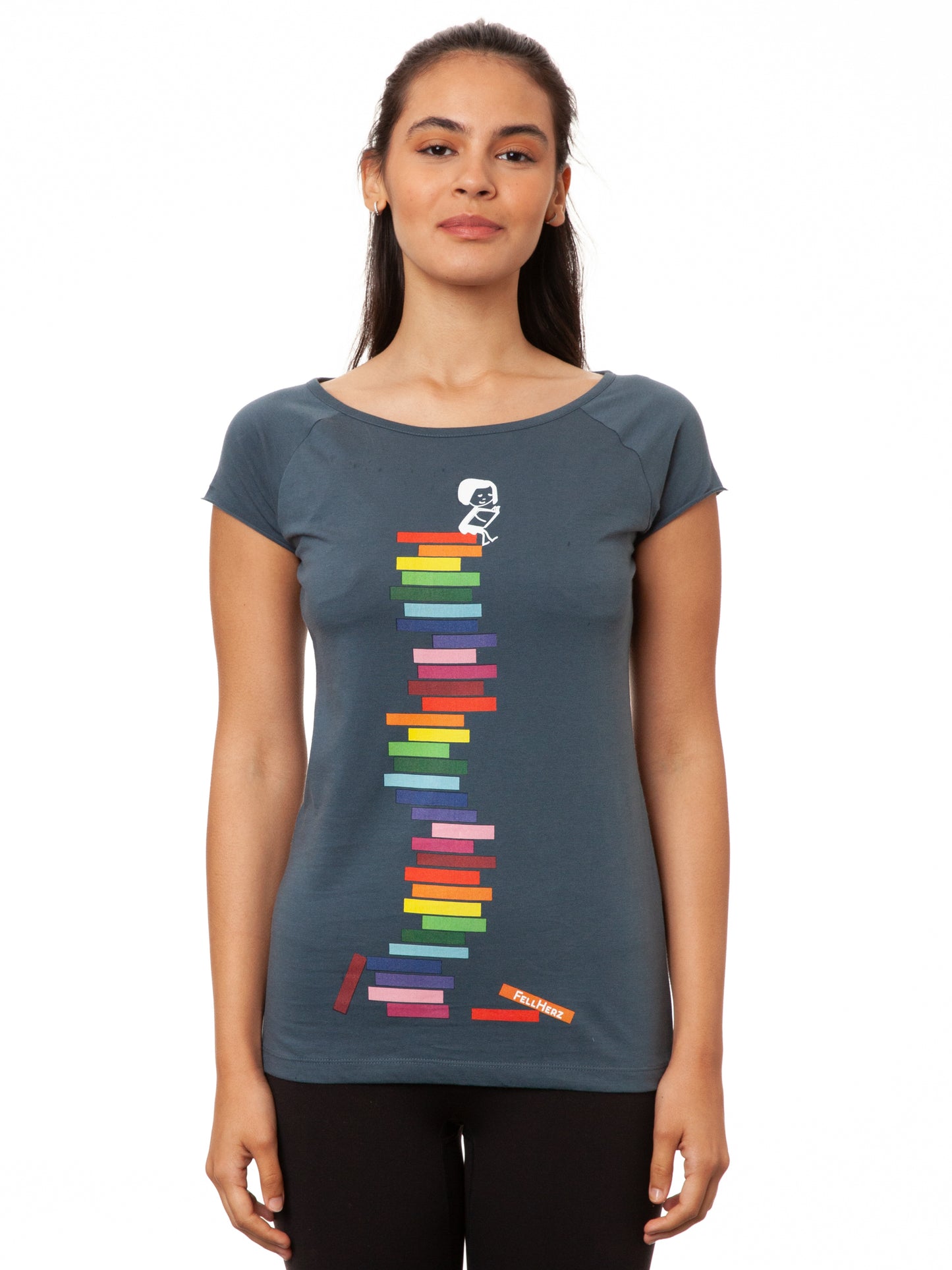 Books Girl Cap Sleeve thundercloud