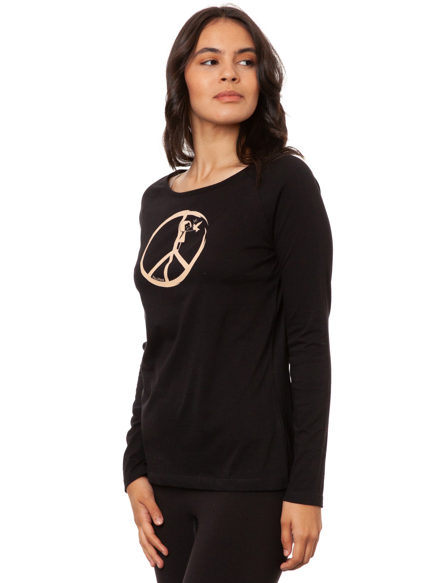 Raglan Longsleeve Peace black