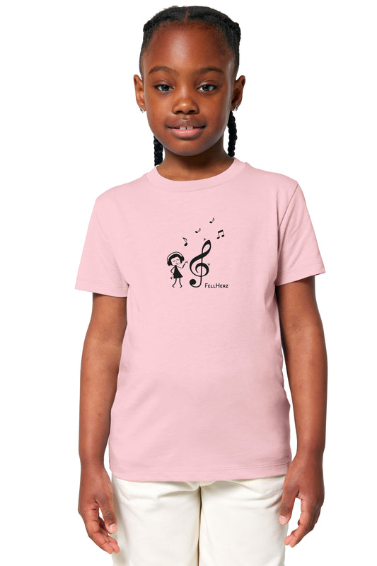 Music Lover Kids T-Shirt rosa