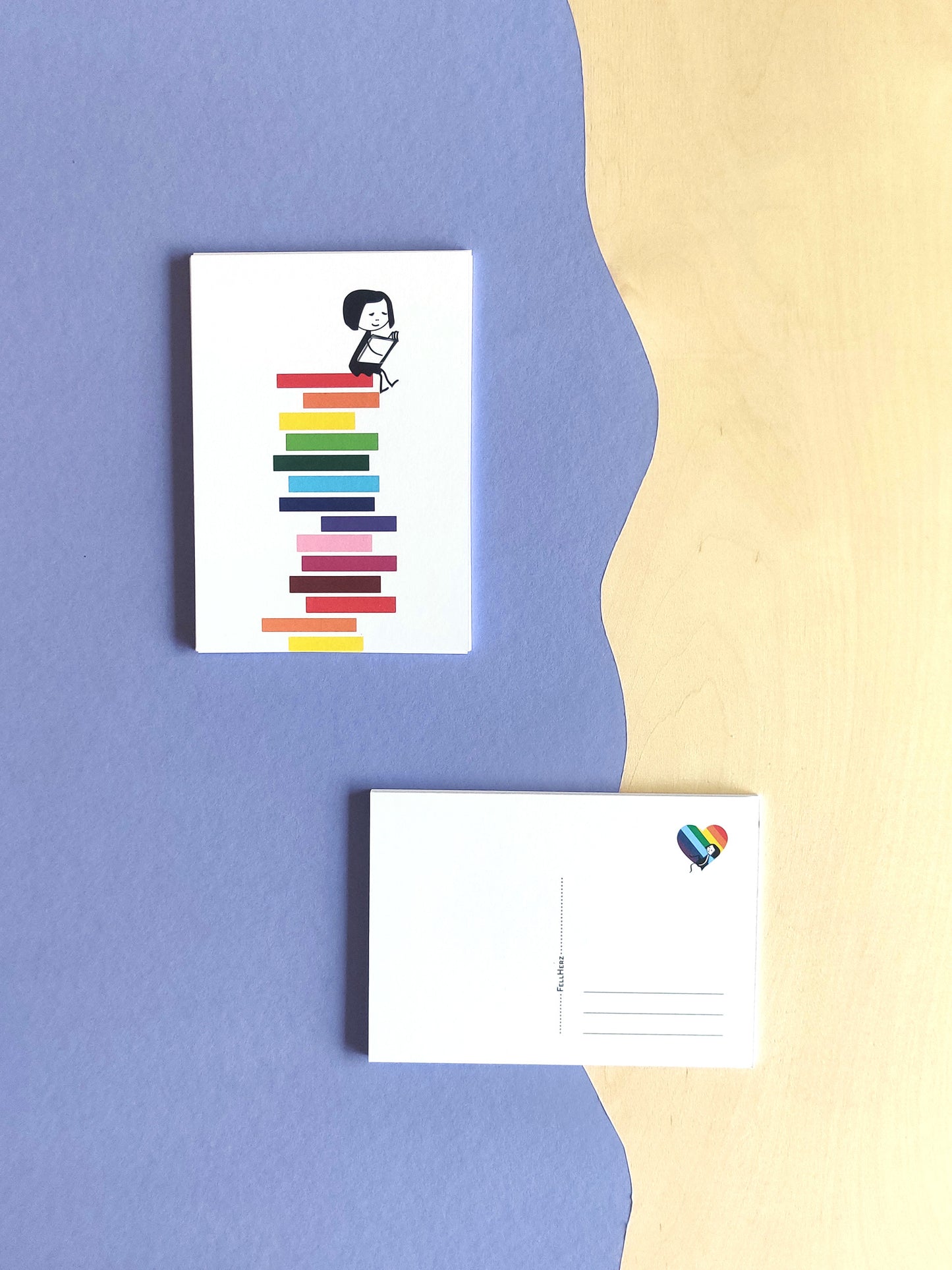 FellHerz Rainbow Postkarten Set