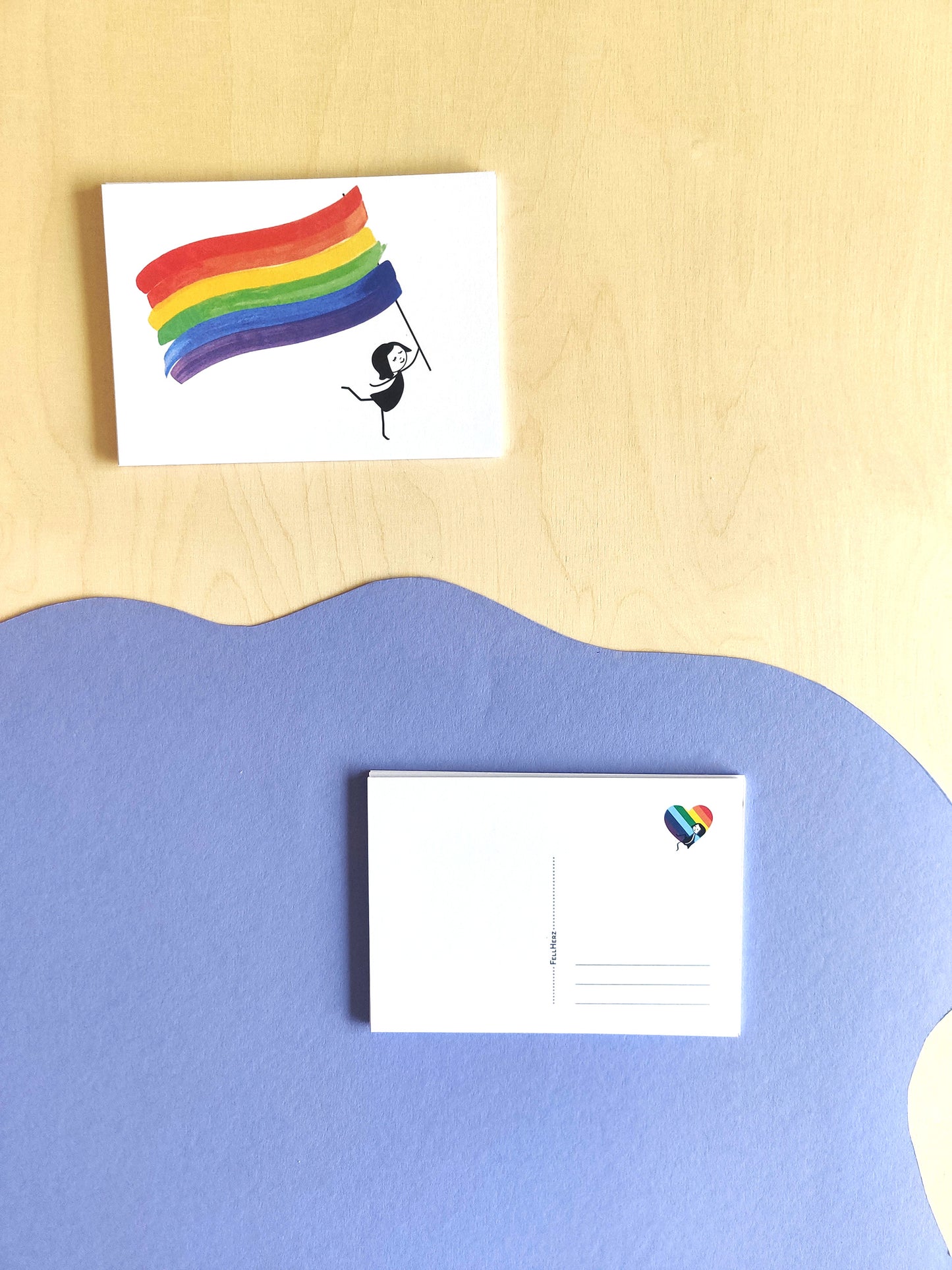 FellHerz Rainbow Postkarten Set