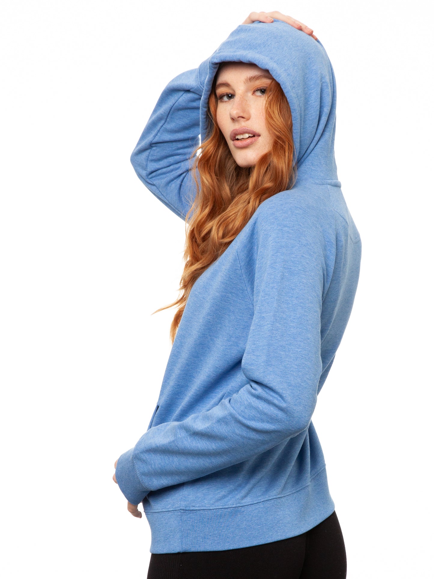 Hoodie Blue melange