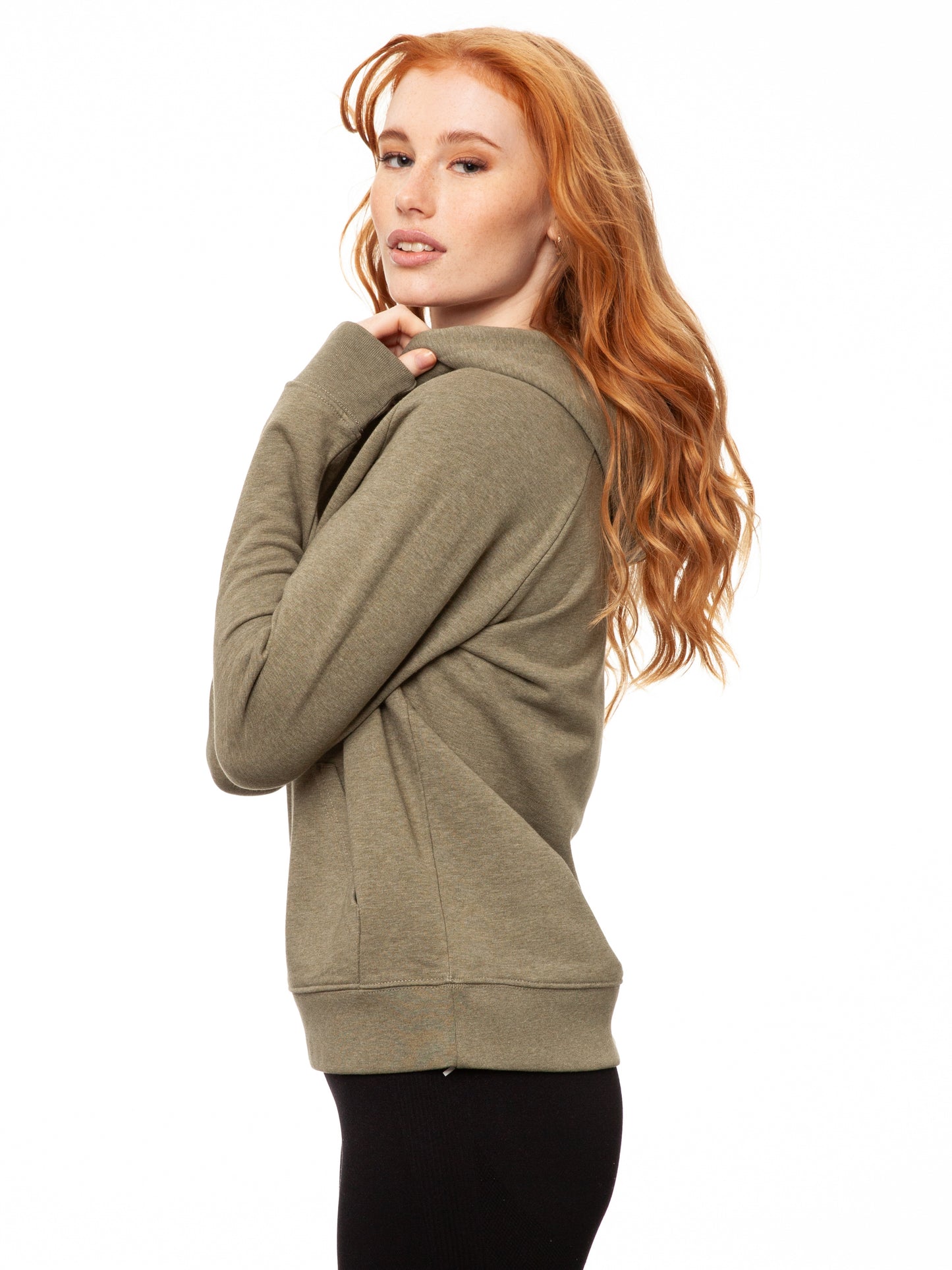 Hoodie Heather Khaki