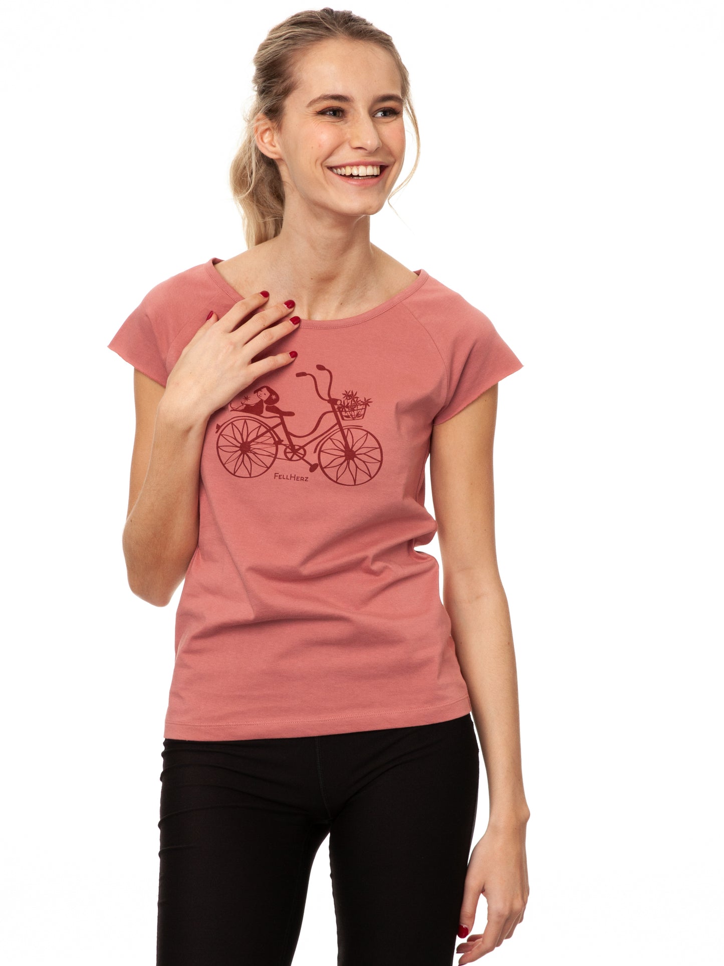 Bicycle Girl Cap Sleeve dusty rose