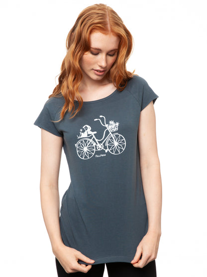 Fahrrad-Mädchen Cap Sleeve thundercloud