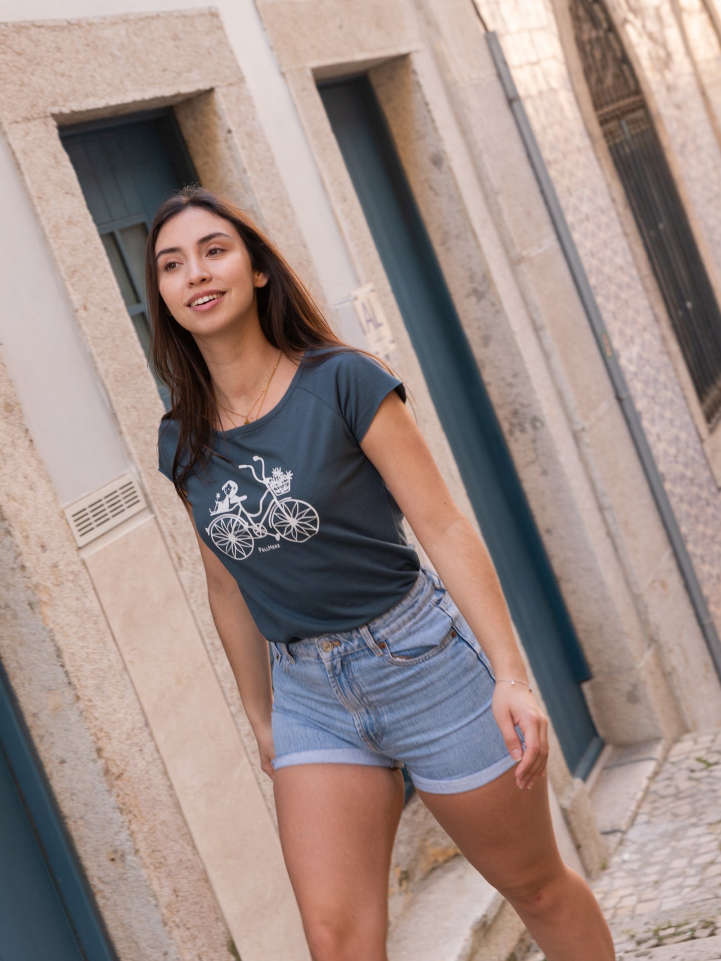 Bicycle Girls Cap Sleeve thundercloud
