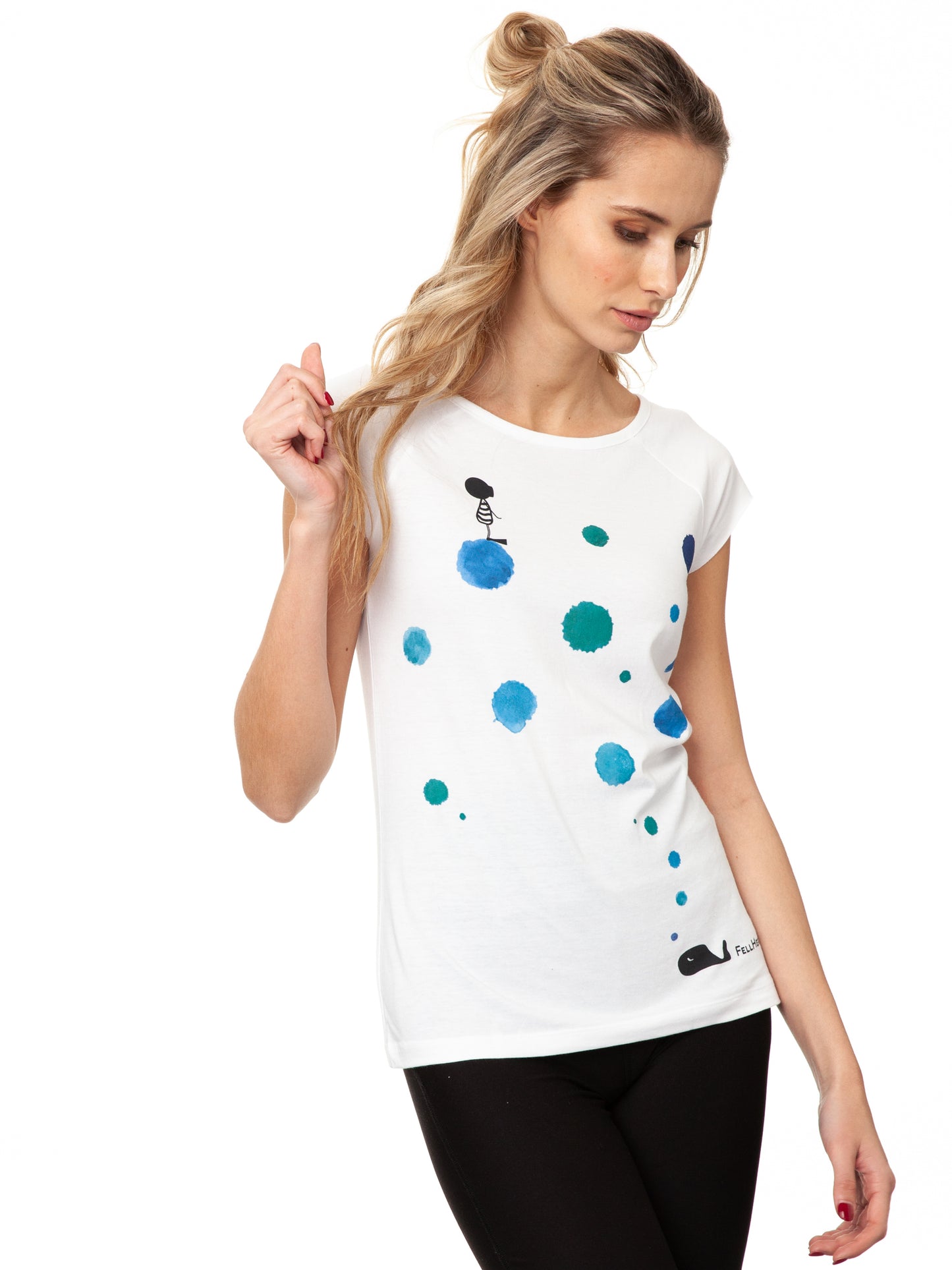Whale Song Cap Sleeve white