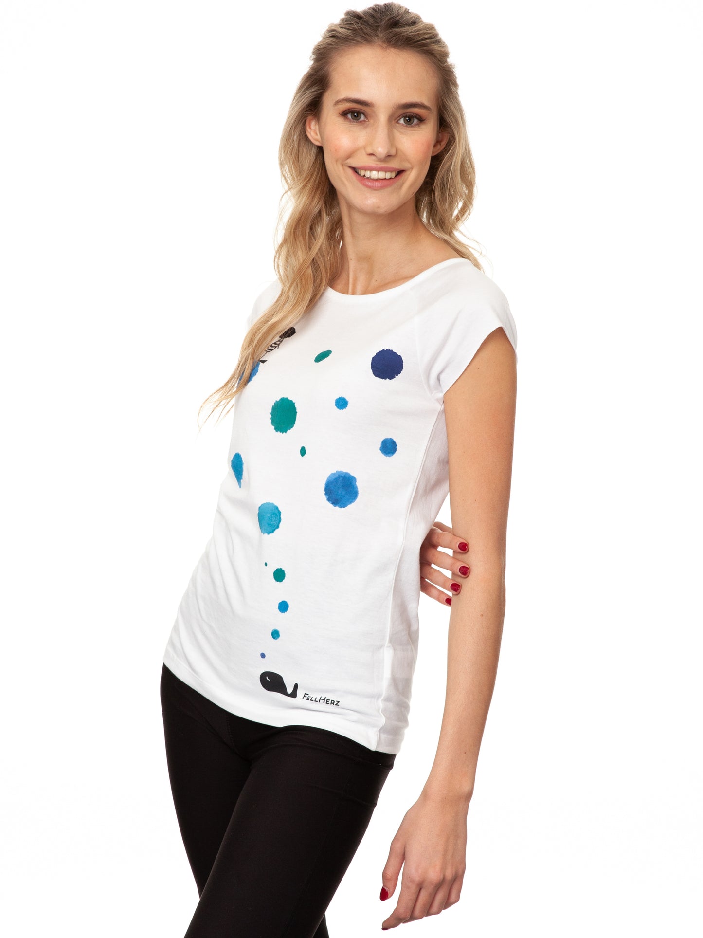 Whale Song Cap Sleeve white