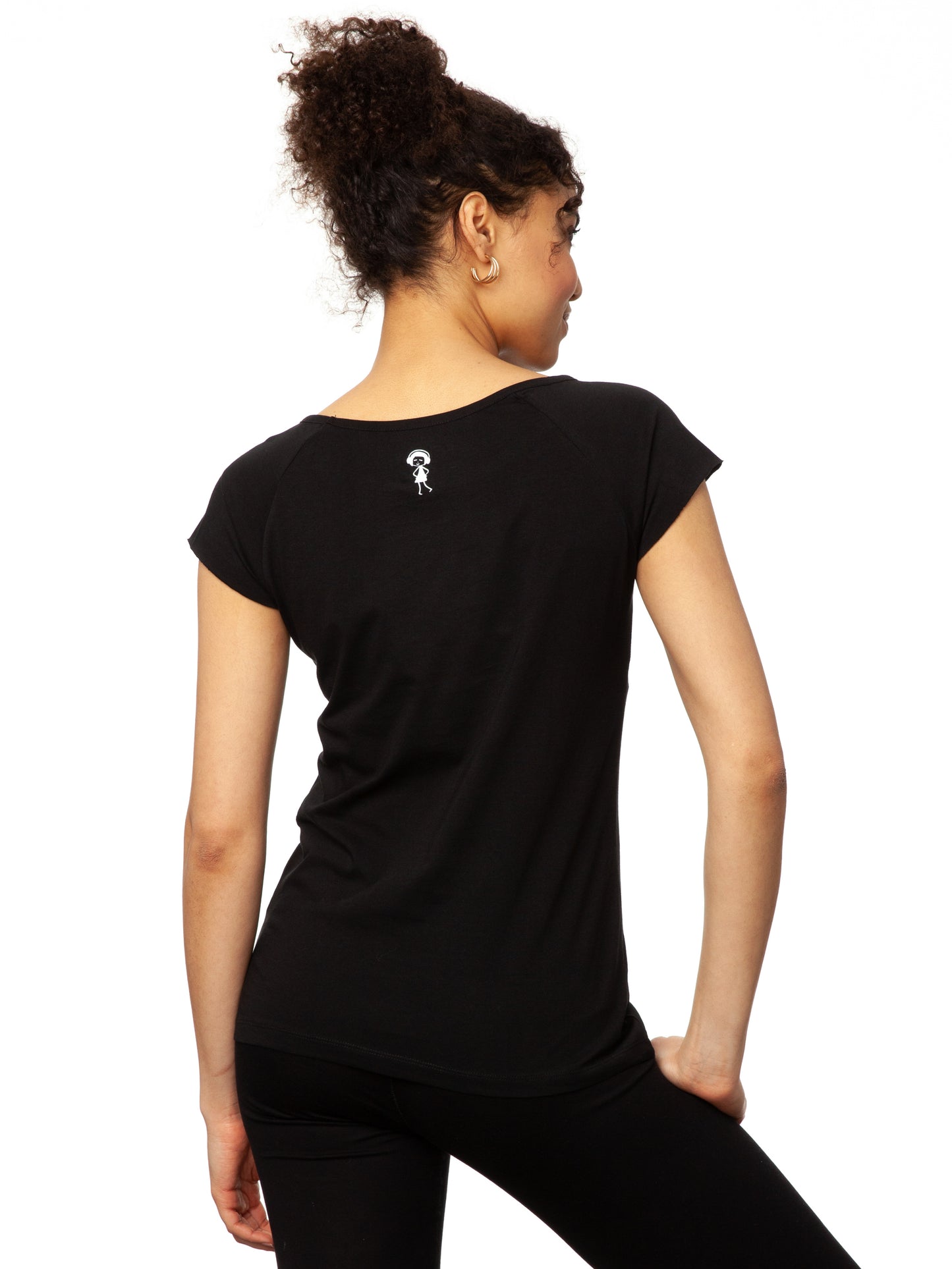 Camping Girl Cap Sleeve black