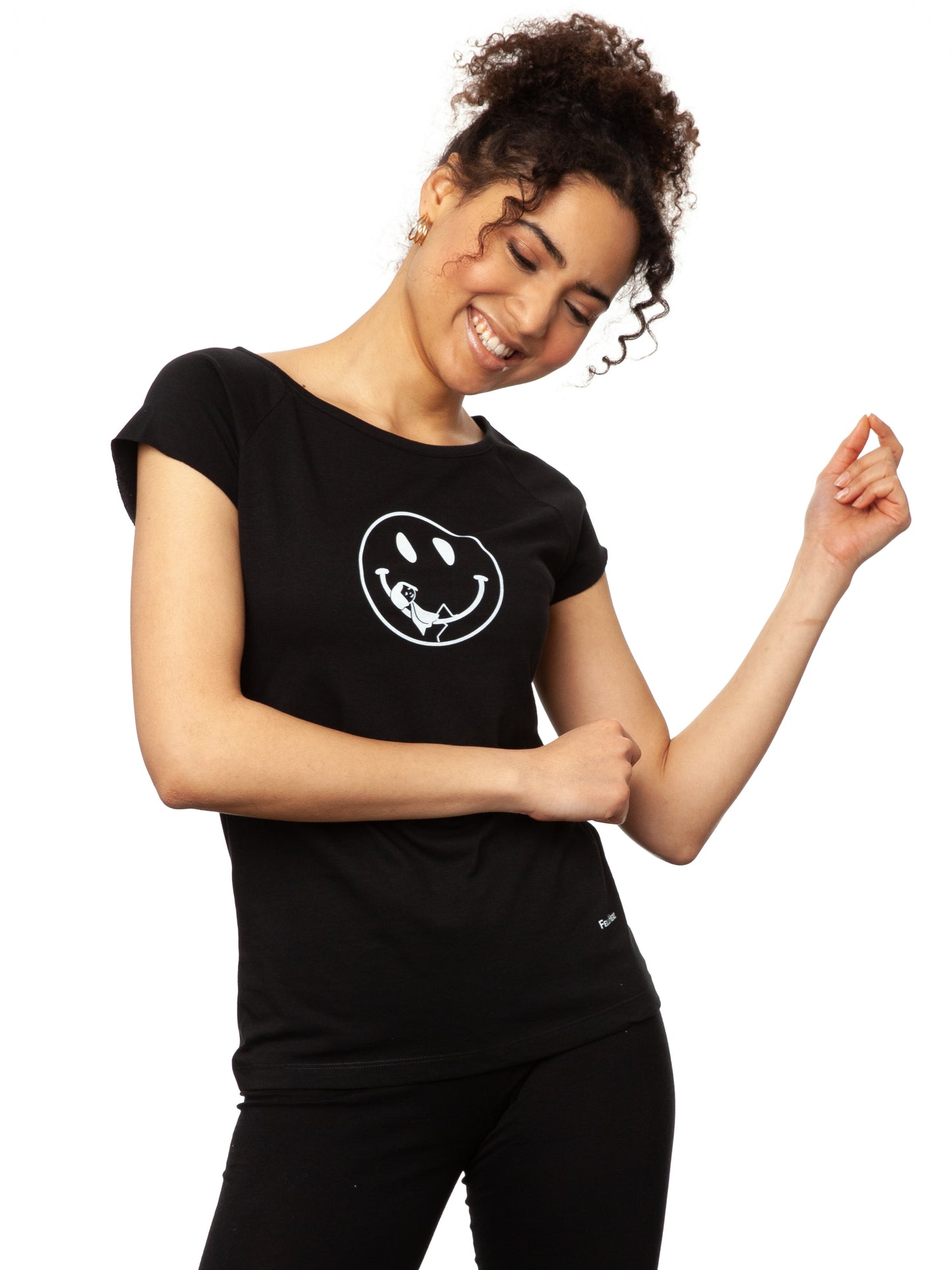 Smiley Cap Sleeve black