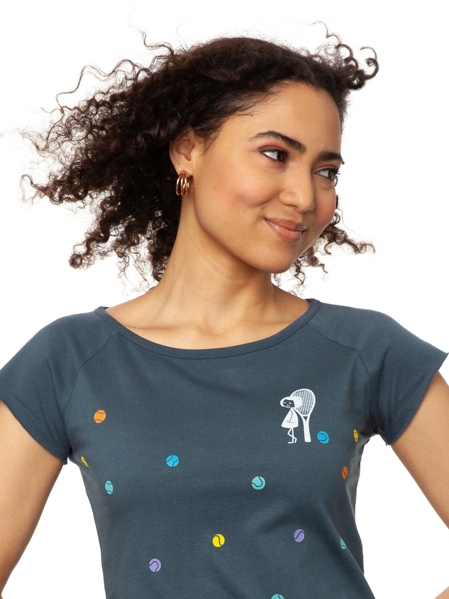 Tennis Girl Cap Sleeve thundercloud