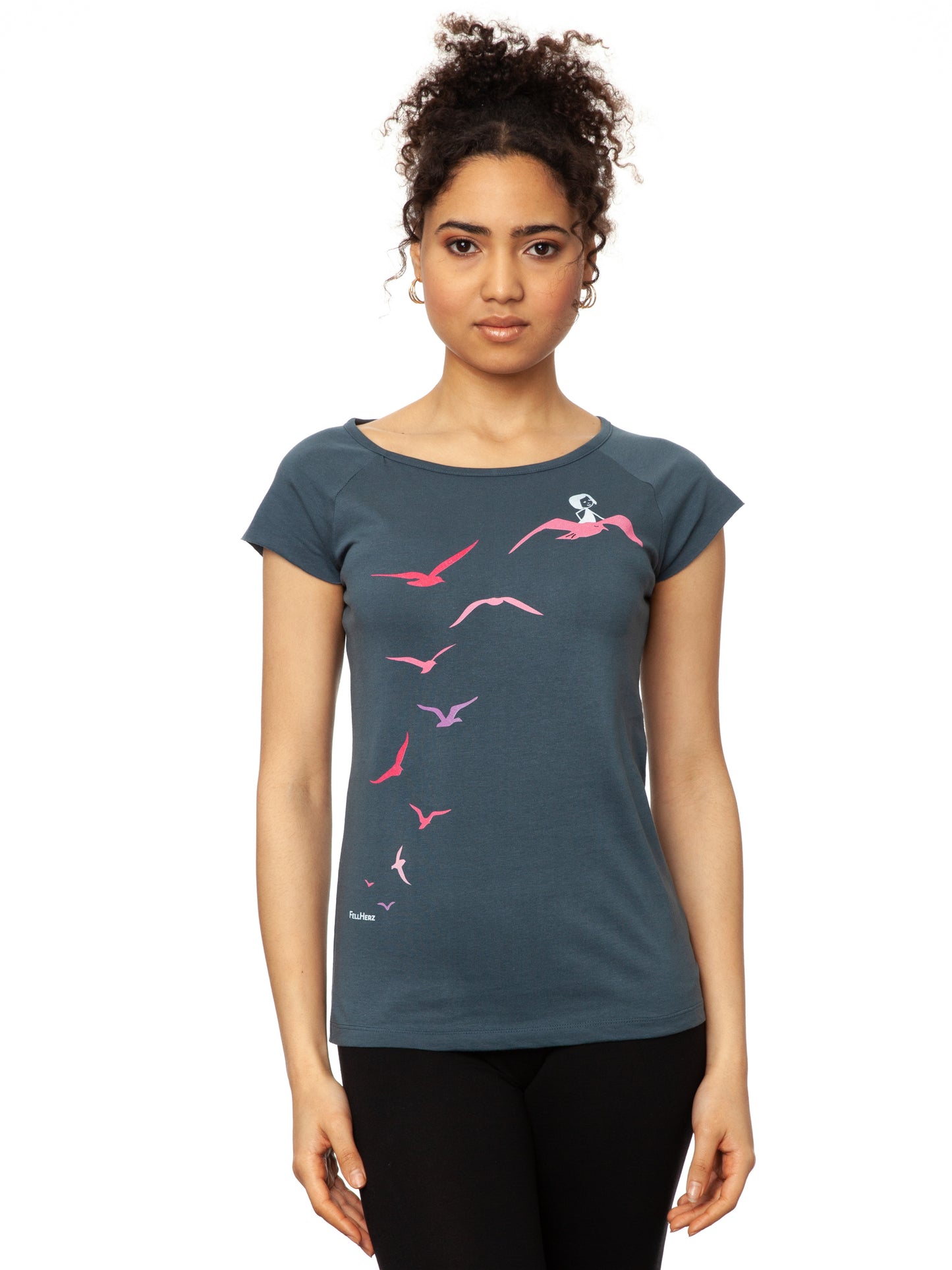 Seagull Flight Cap Sleeve thundercloud