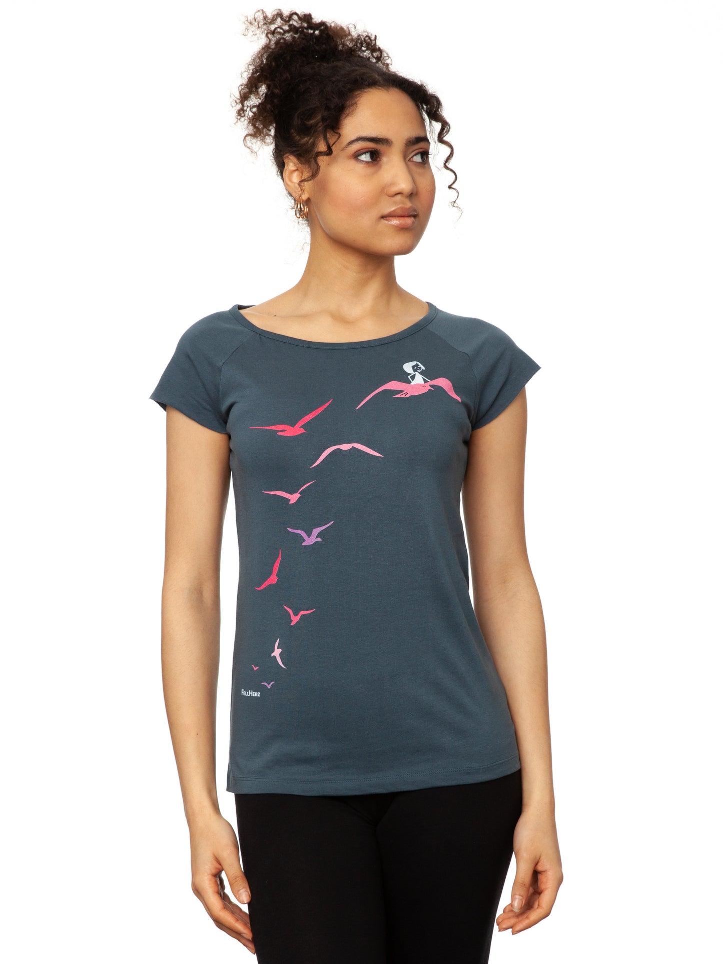 Seagull Flight Cap Sleeve thundercloud