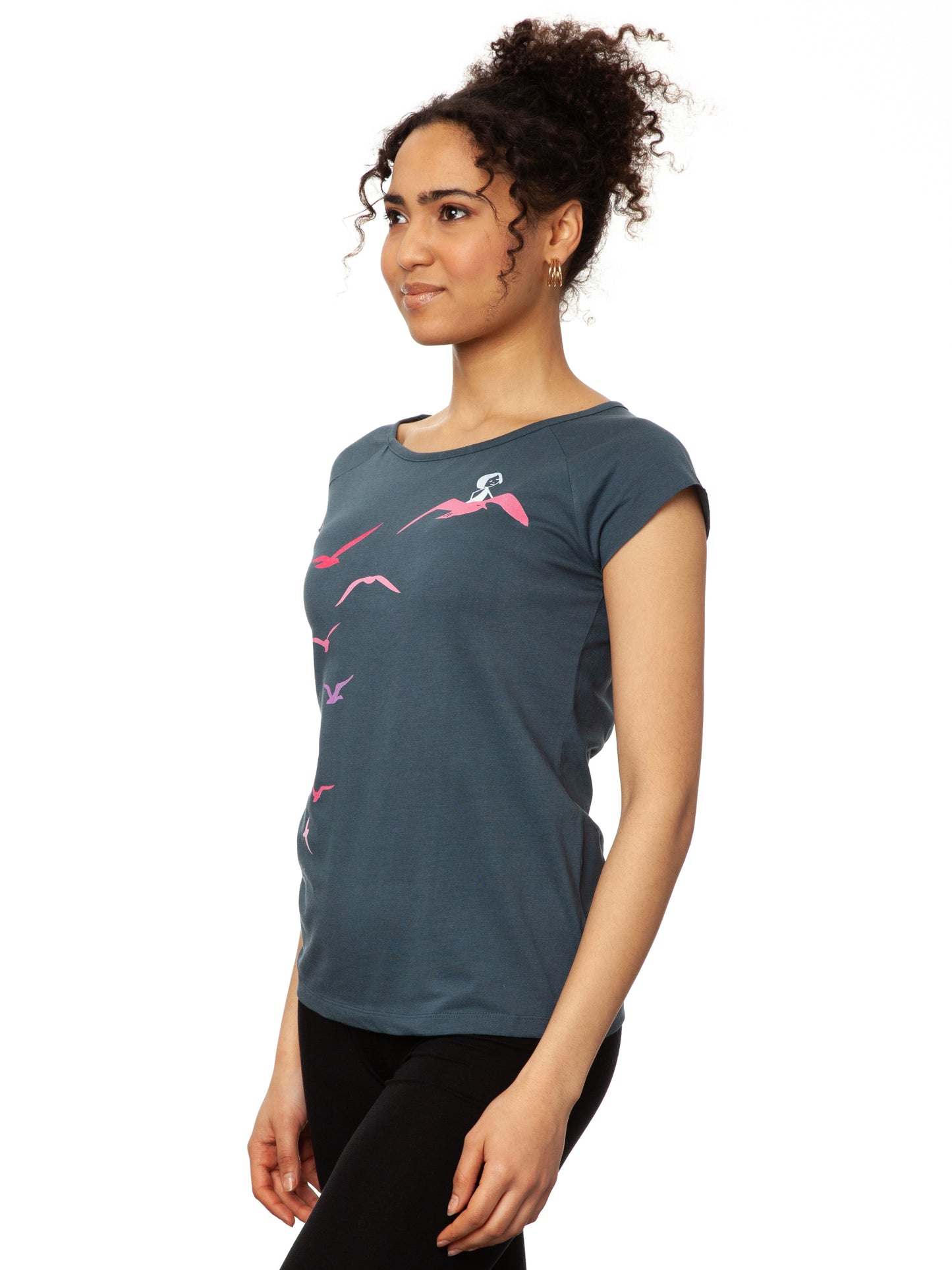 Seagull Flight Cap Sleeve thundercloud