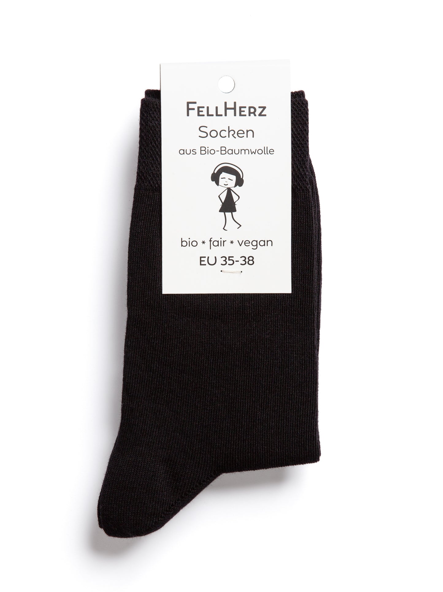 3er Pack Socken mit Bio-Baumwolle schwarz