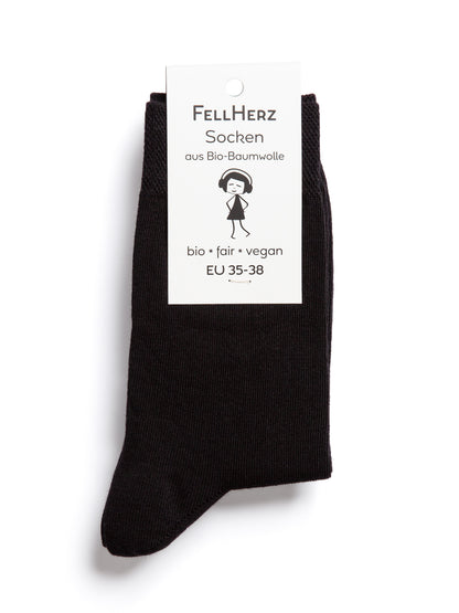 Socken mit Bio-Baumwolle schwarz