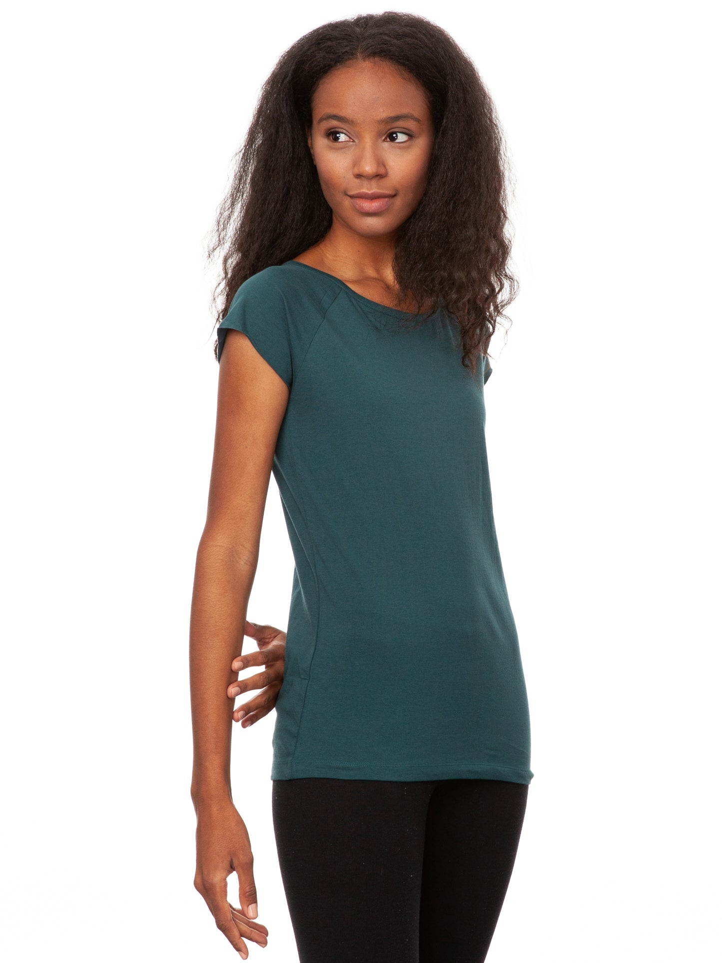 Cap Sleeve deep teal