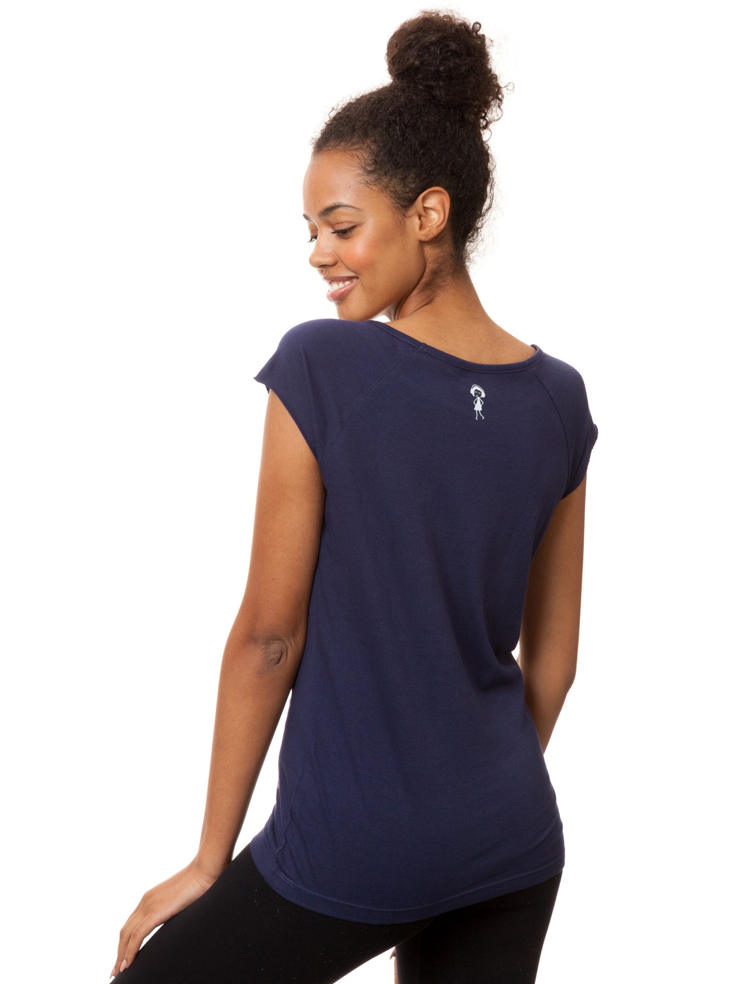 Popcorn girl cap sleeve midnight size M