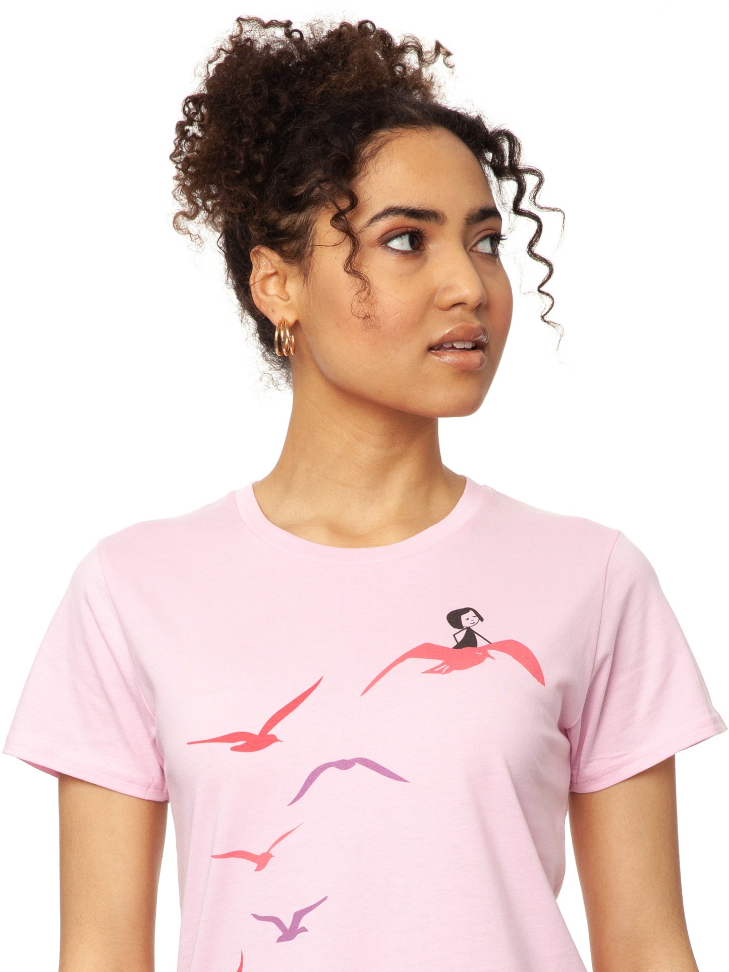 Seagull Flight T-Shirt pink