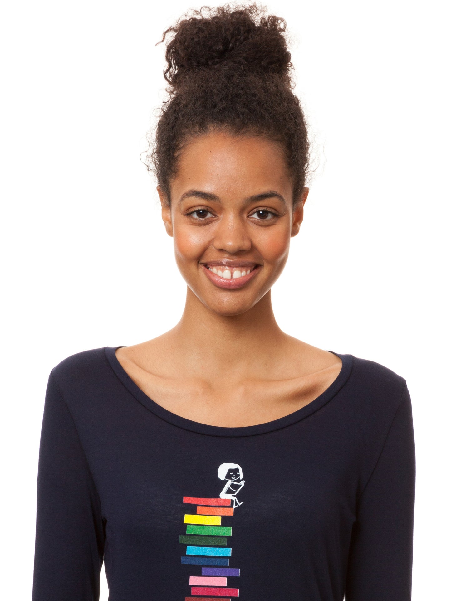 Books Girl Longsleeve navy