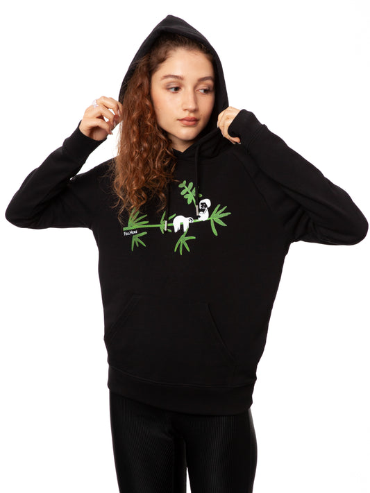 Faultier Hoodie black