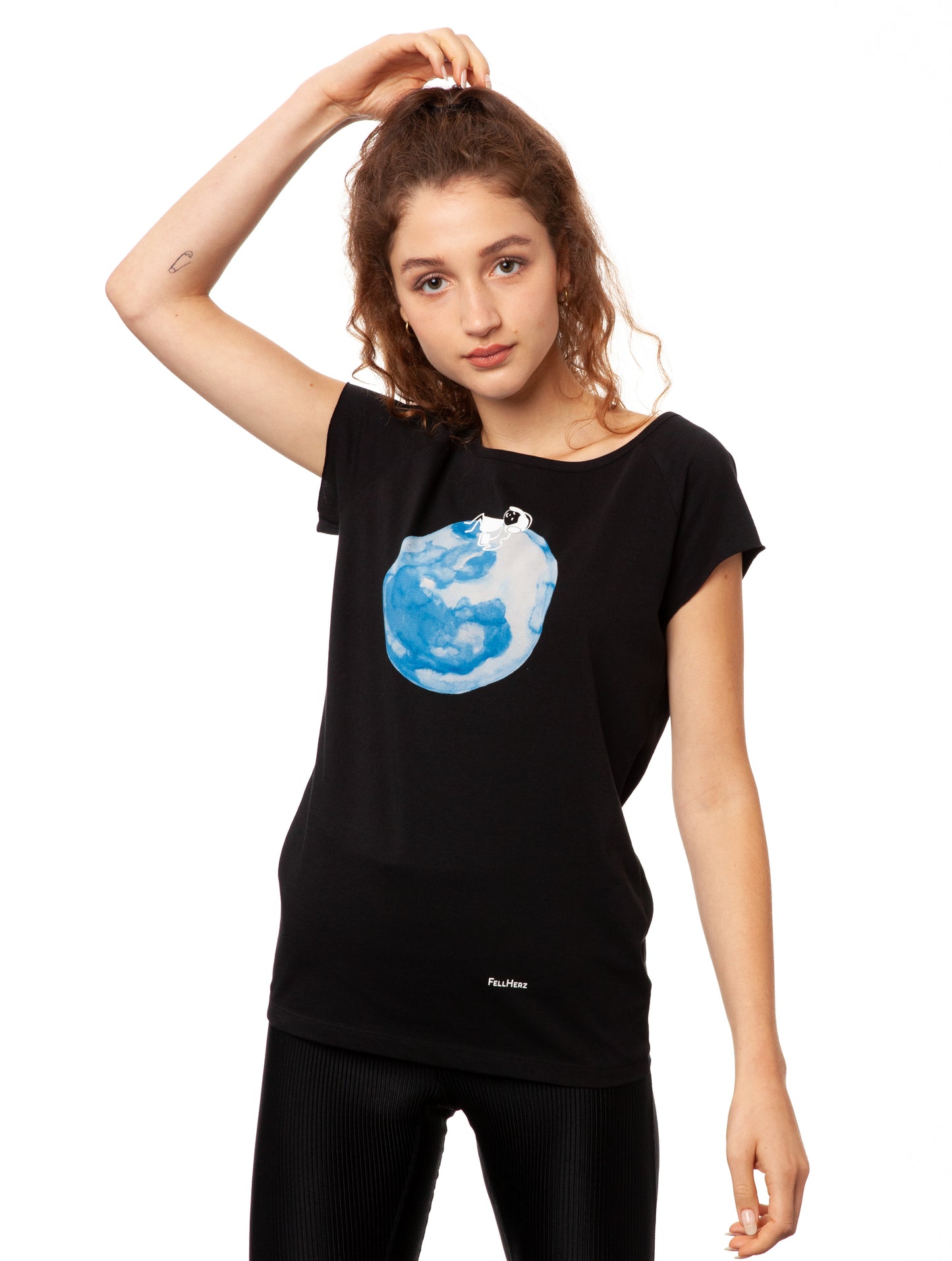 Moon Girl Cap Sleeve black