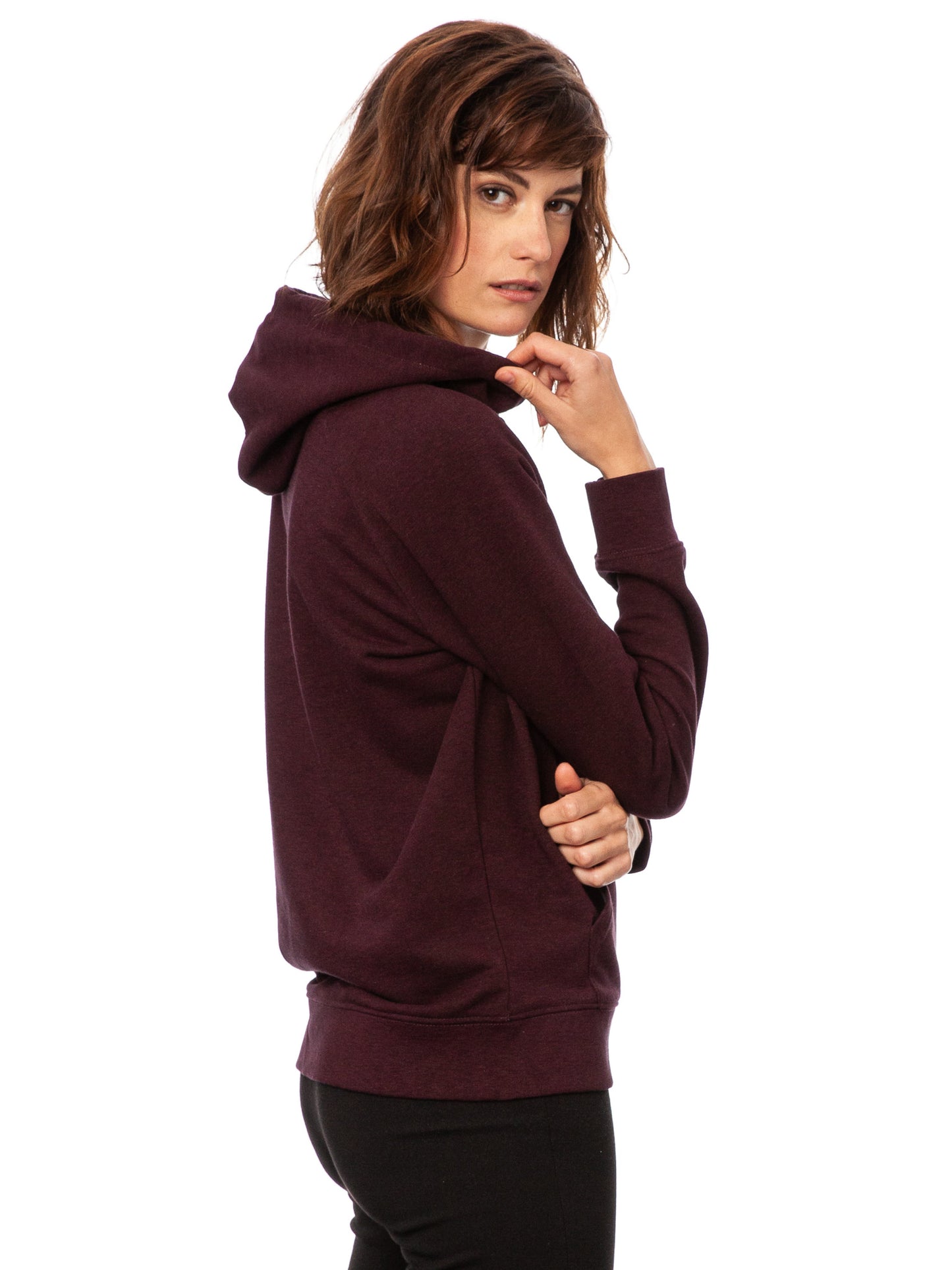 Astmädchen Hoodie heather grape red
