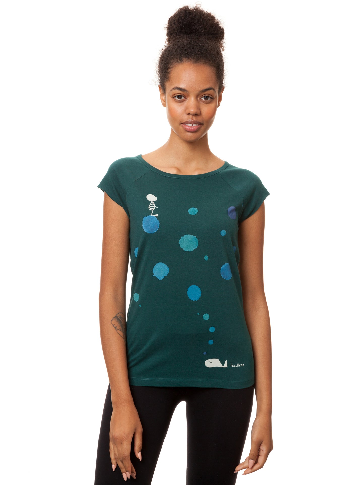 Whale Song Cap Sleeve deep teal