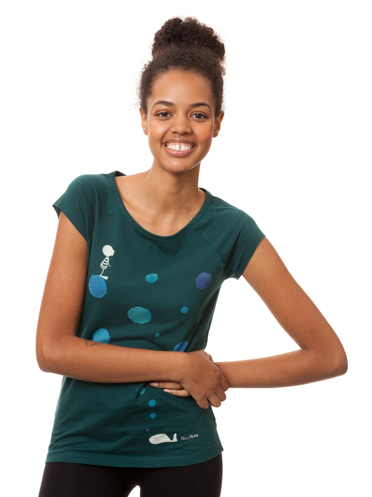 Whale Song Cap Sleeve deep teal
