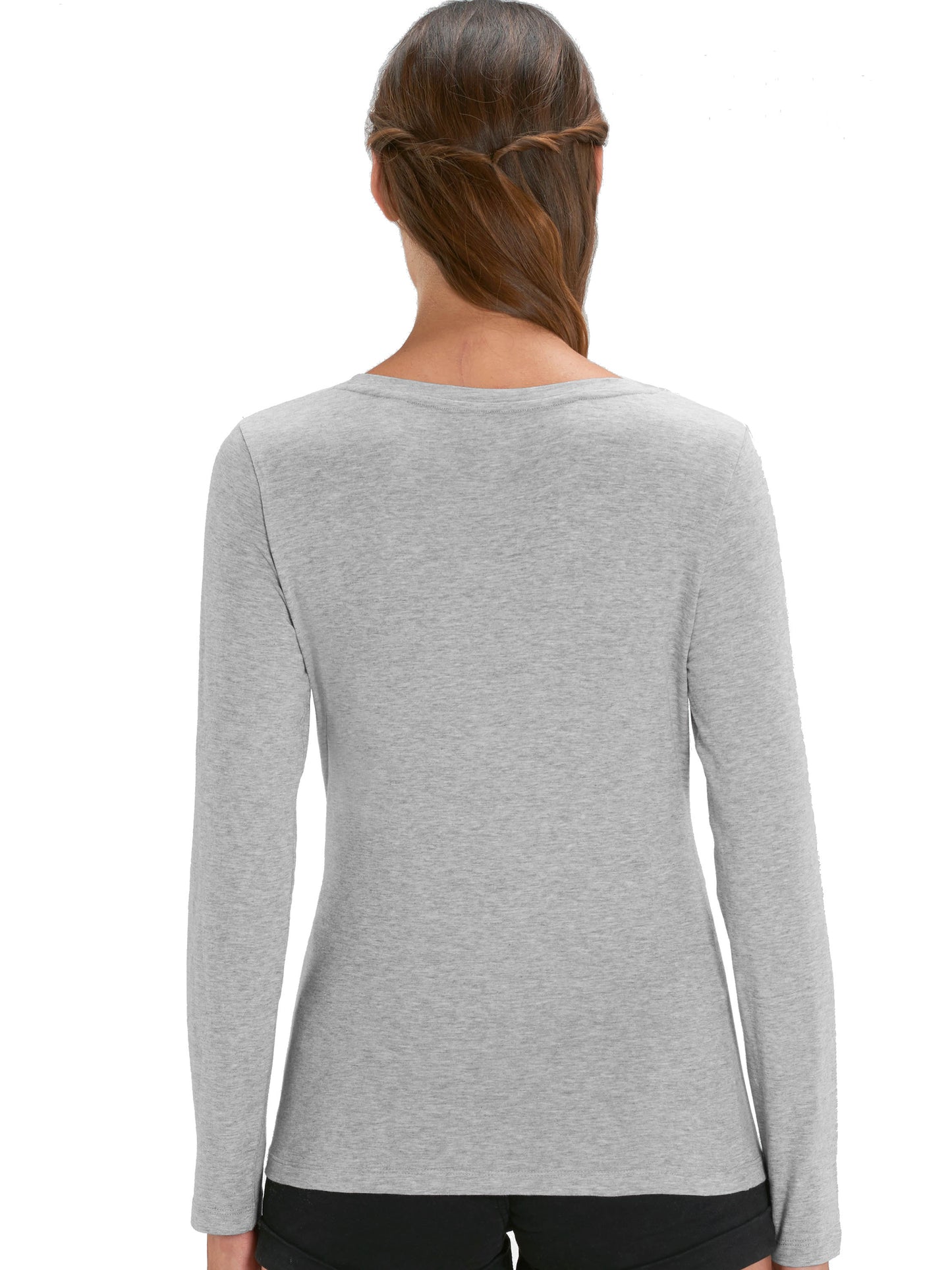 Blütenstempel Longsleeve heather grey Größe M