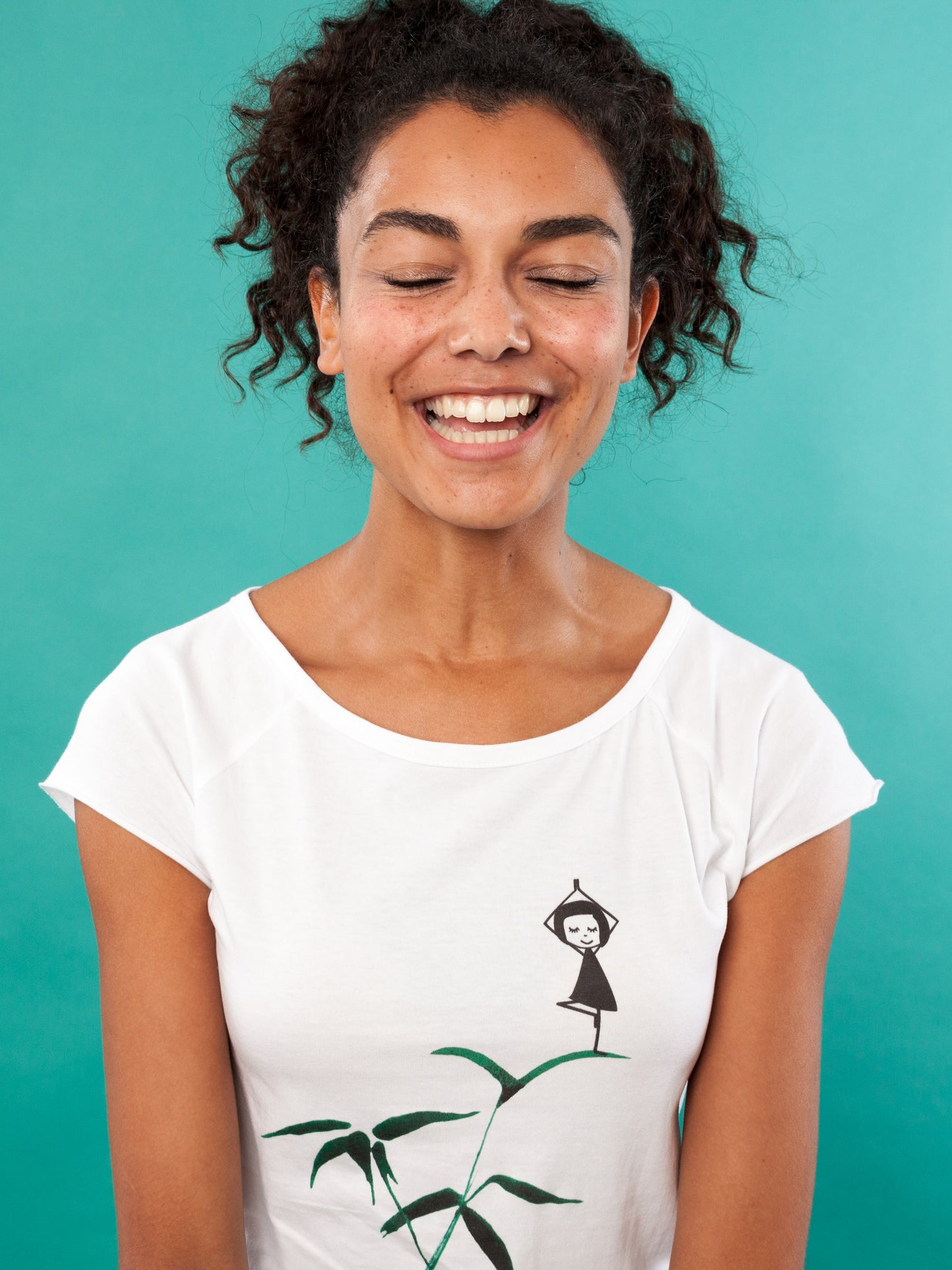 Yoga girl Cap Sleeve white