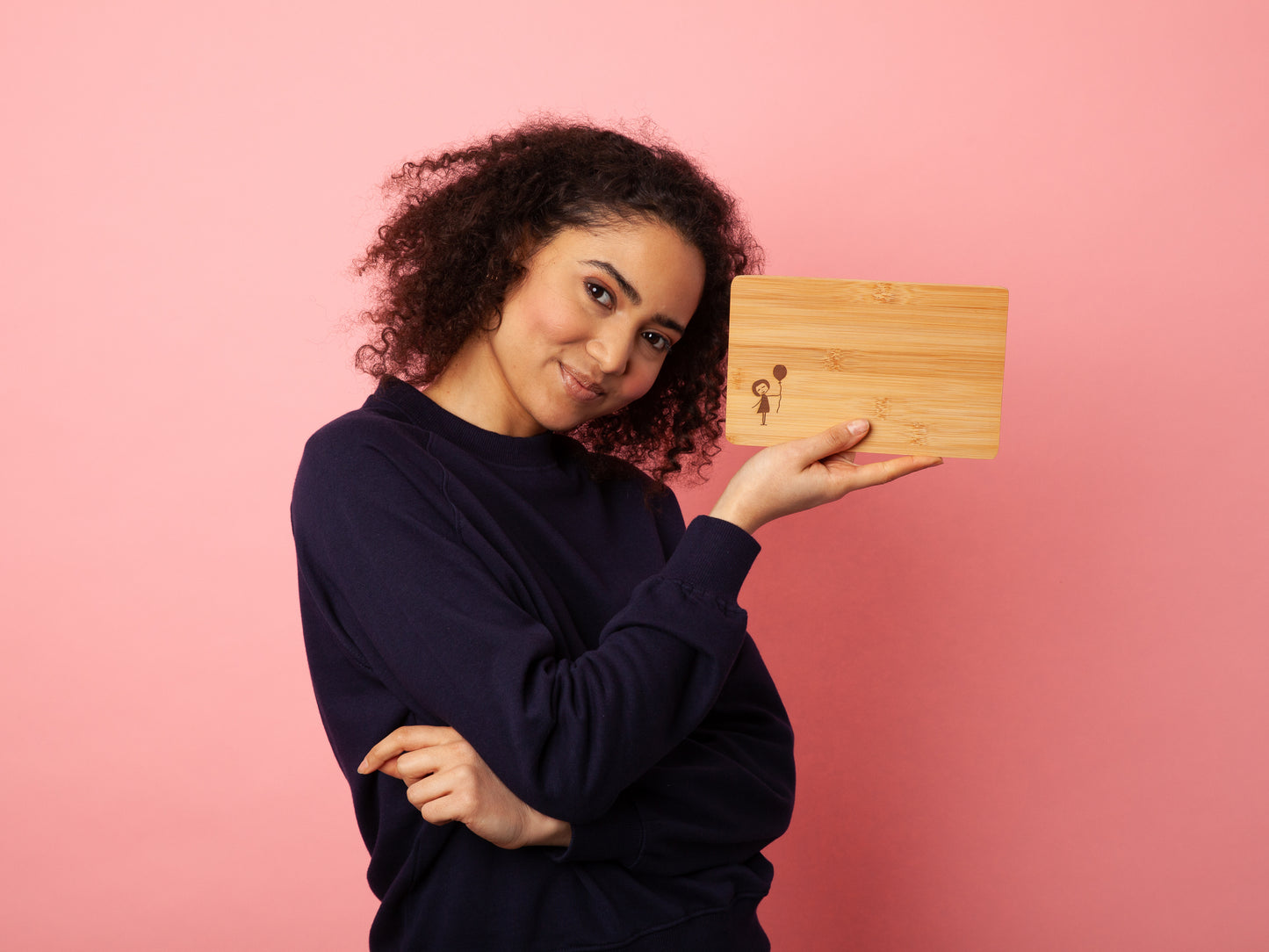 Breakfast board balloon girl bamboo