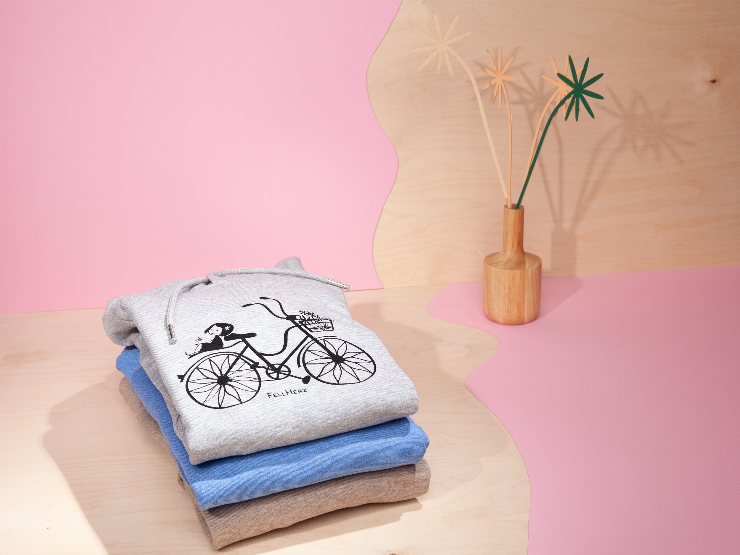 FellHerz Pullover dunkelgrau outdoor