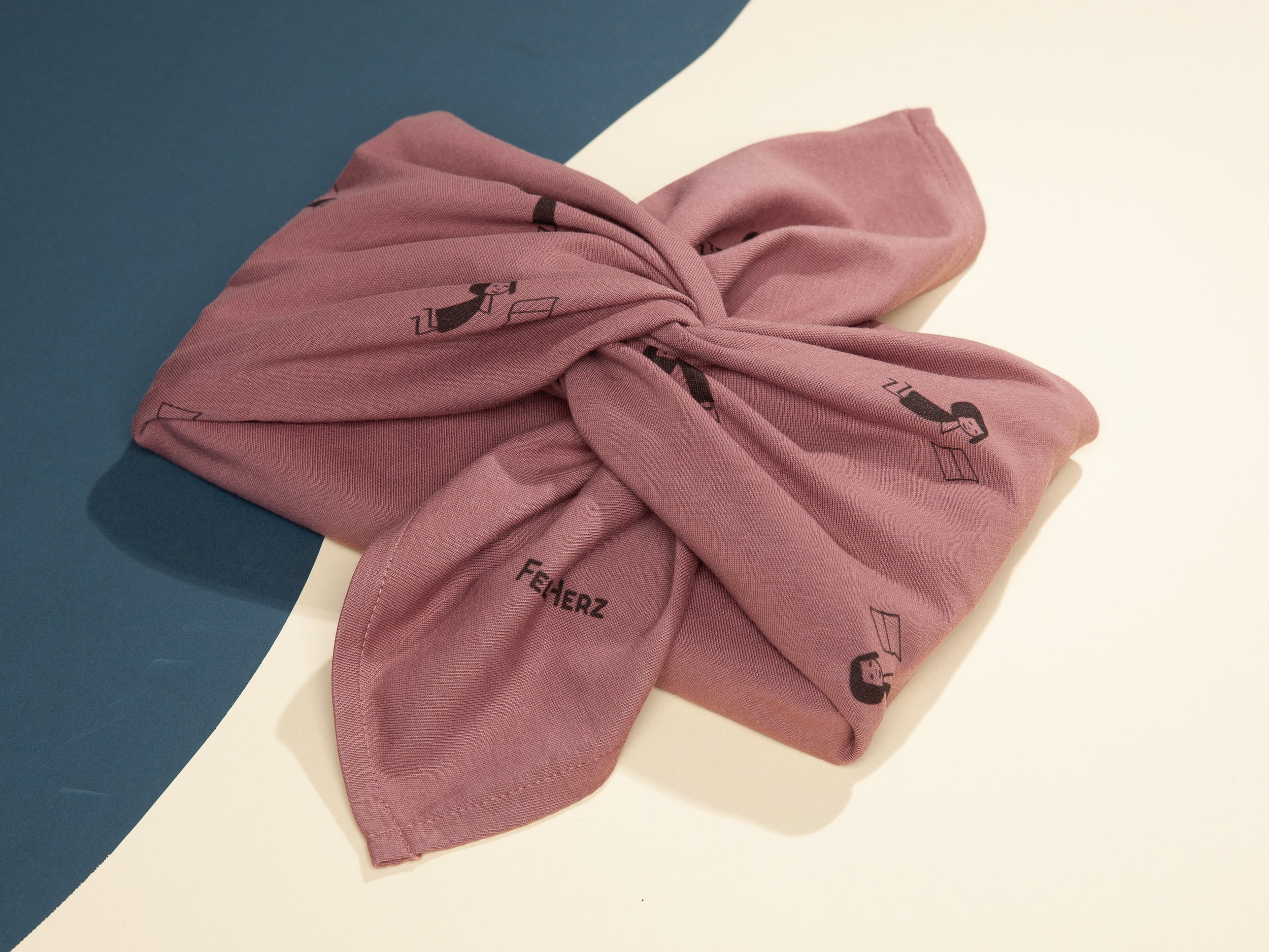 Book Girl Furoshiki Eggplant