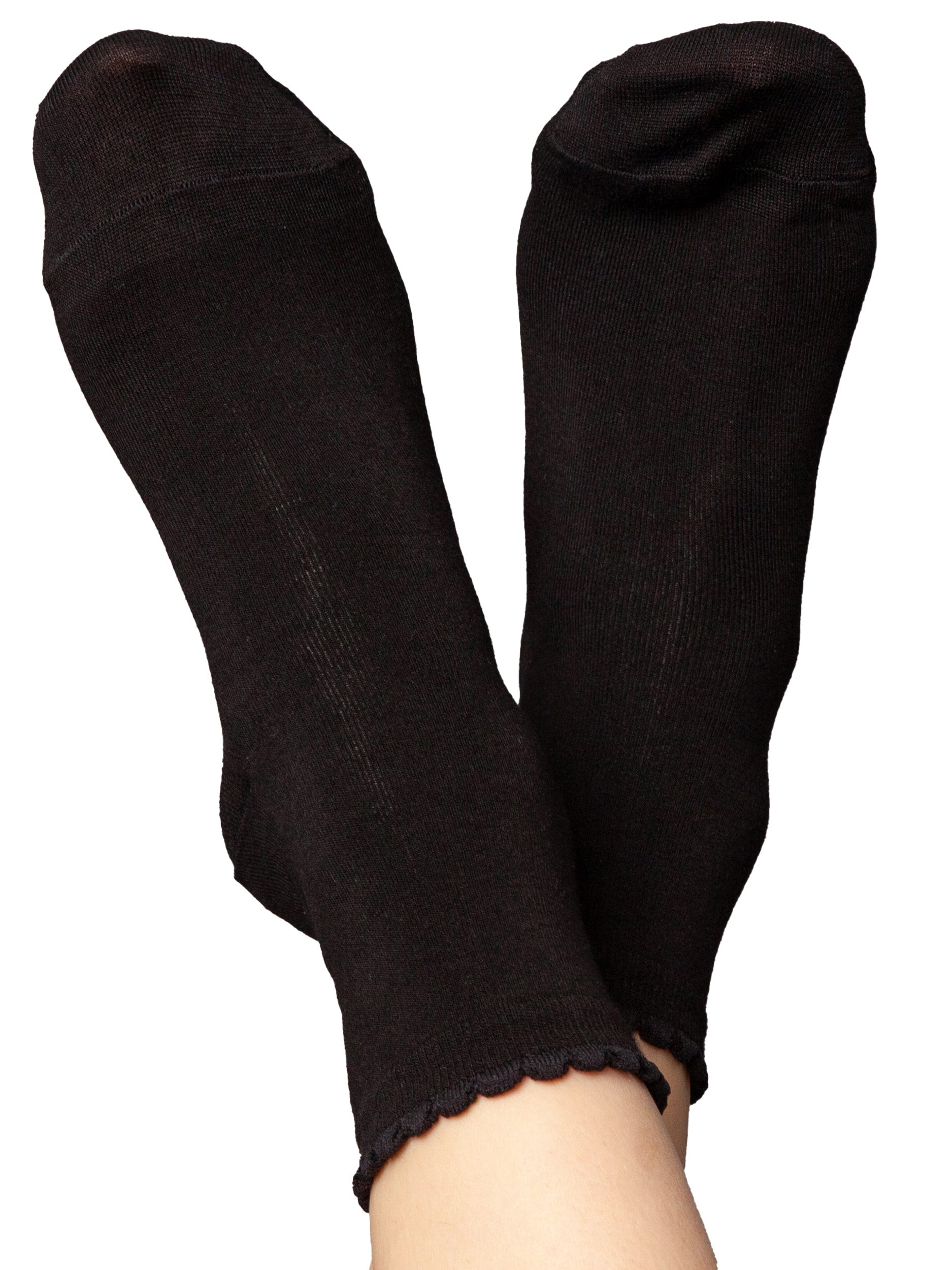 Socken mit Viskose (aus Bambus-Cellulose) Herz schwarz