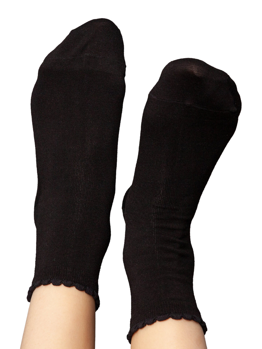 Socken mit Viskose (aus Bambus-Cellulose) Herz schwarz