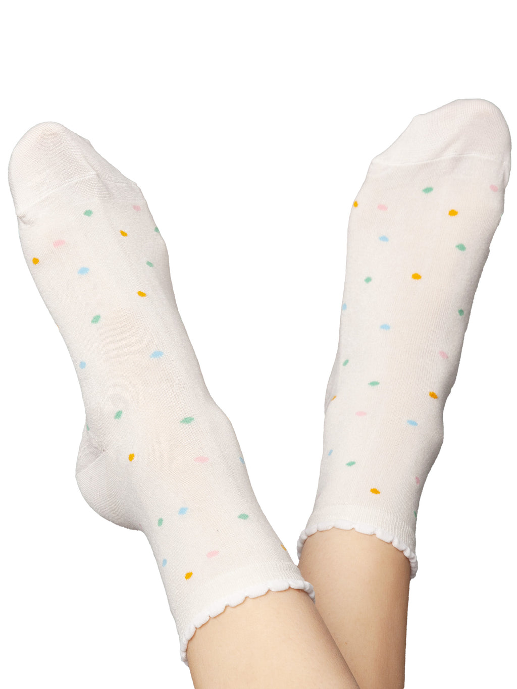 Socken mit Viskose (aus Bambus-Cellulose) Konfetti weiß