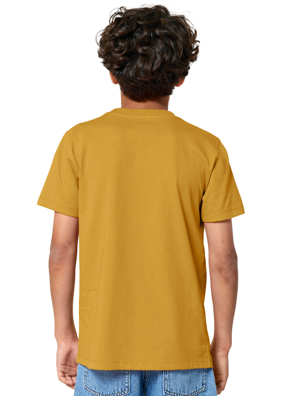 Fahrrad-Mädchen Kinder T-Shirt senf