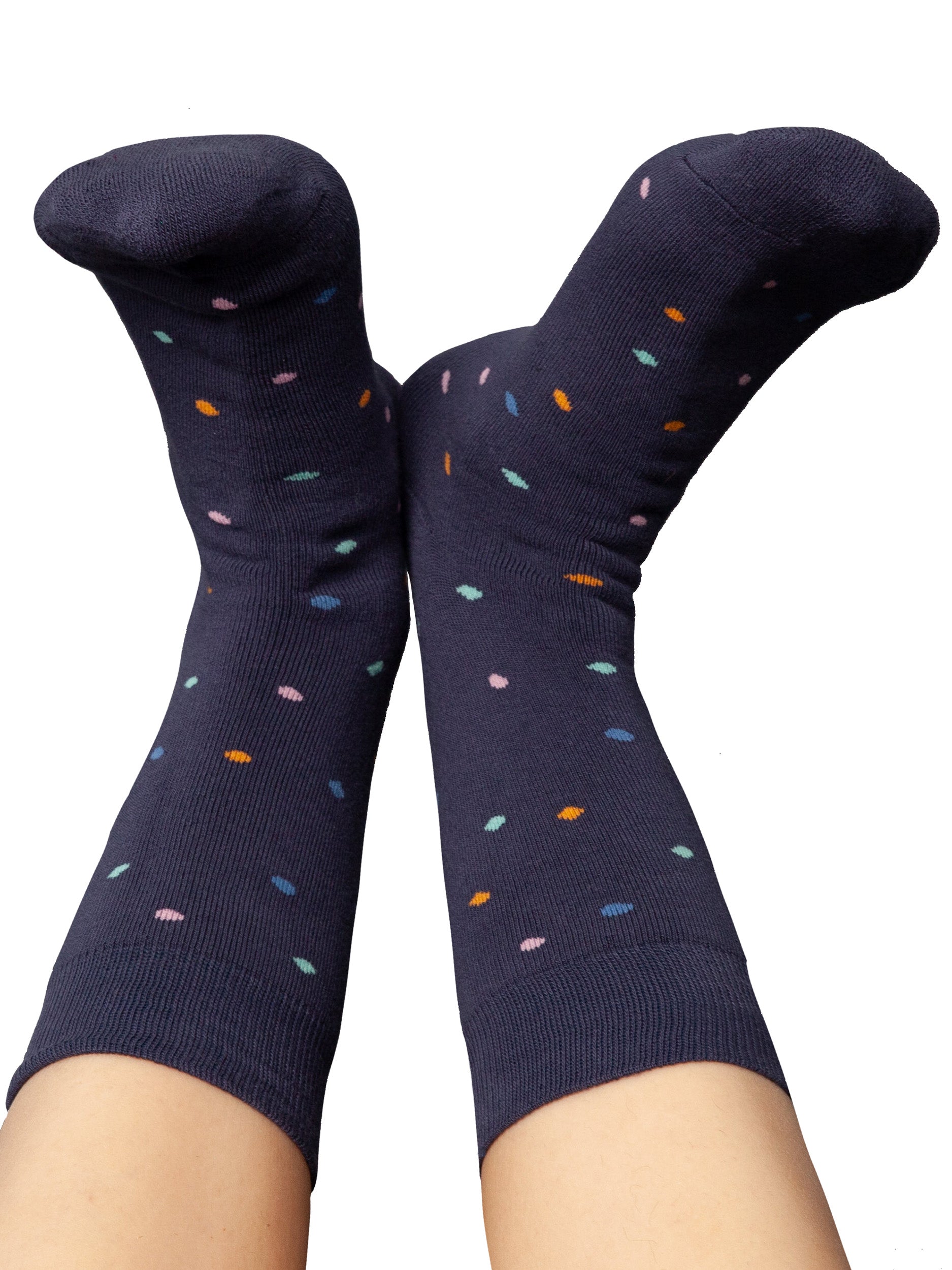 Warm cuddly socks with organic cotton confetti thundercloud