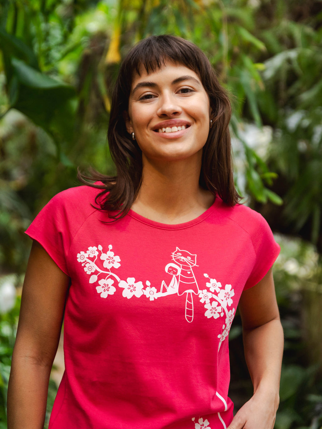 Catlove Cap Sleeve fuchsia