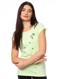 Gingko Girl Cap Sleeve lime green