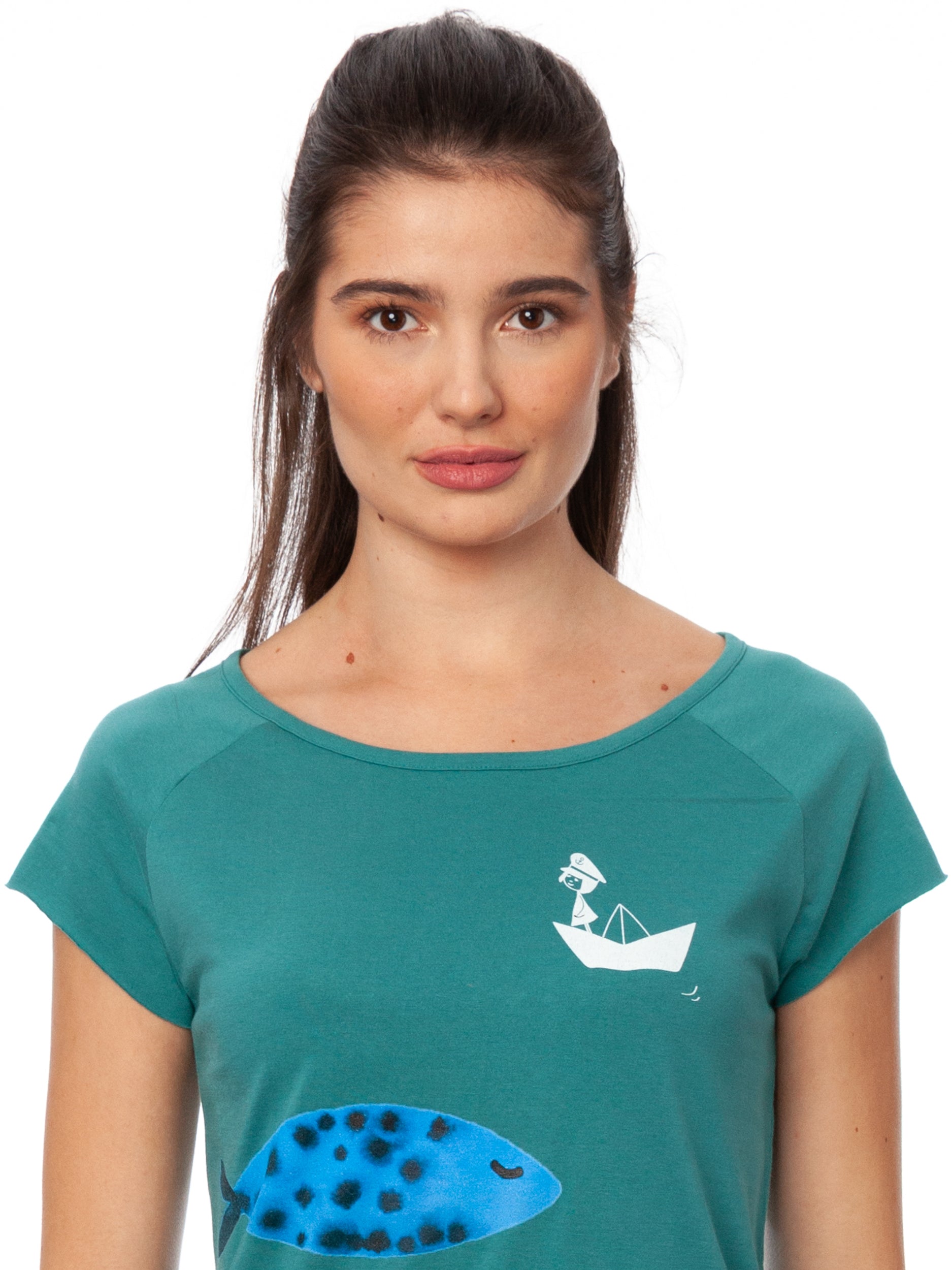 La Capitana Cap Sleeve jungel green