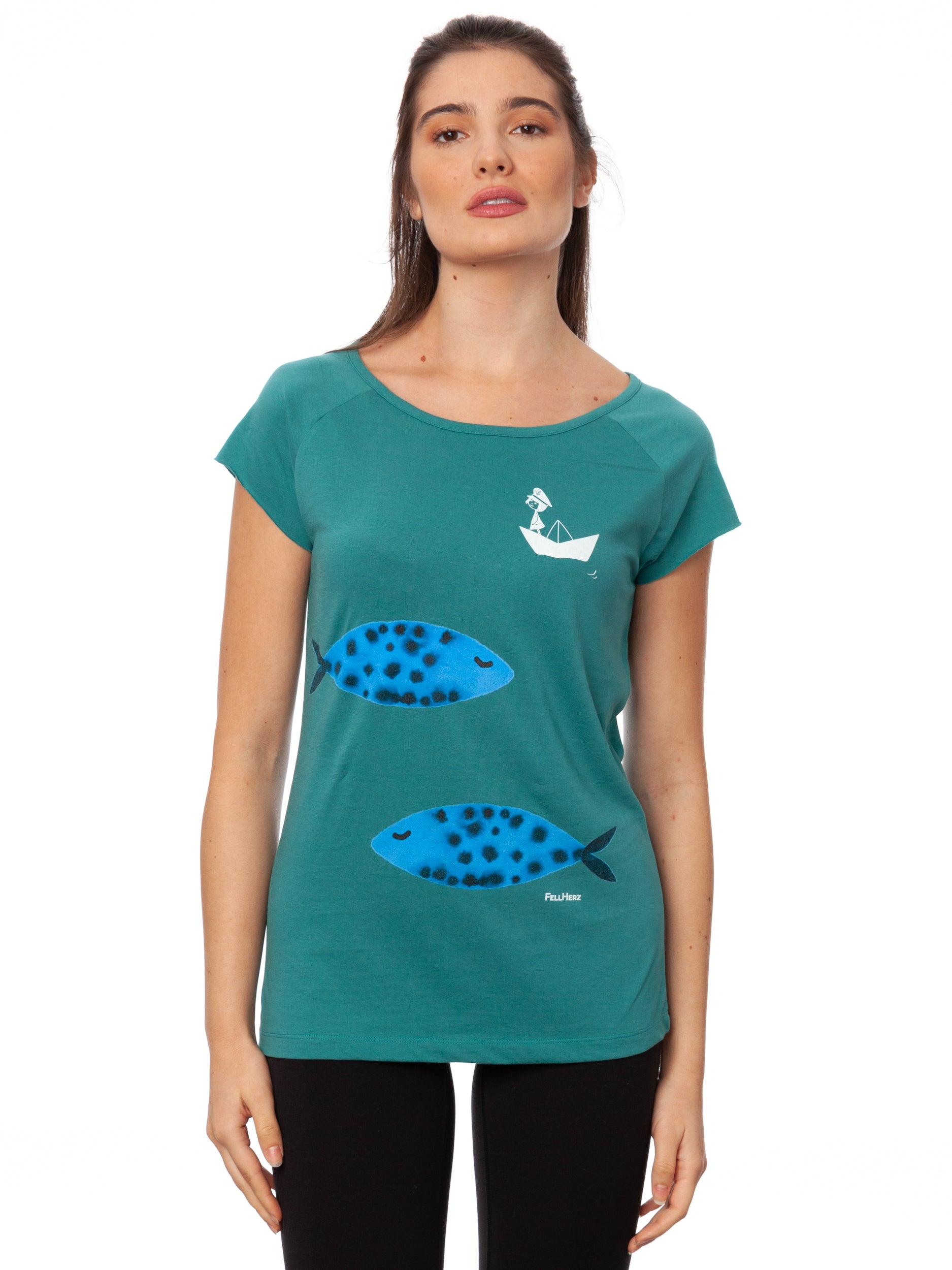 La Capitana Cap Sleeve jungel green