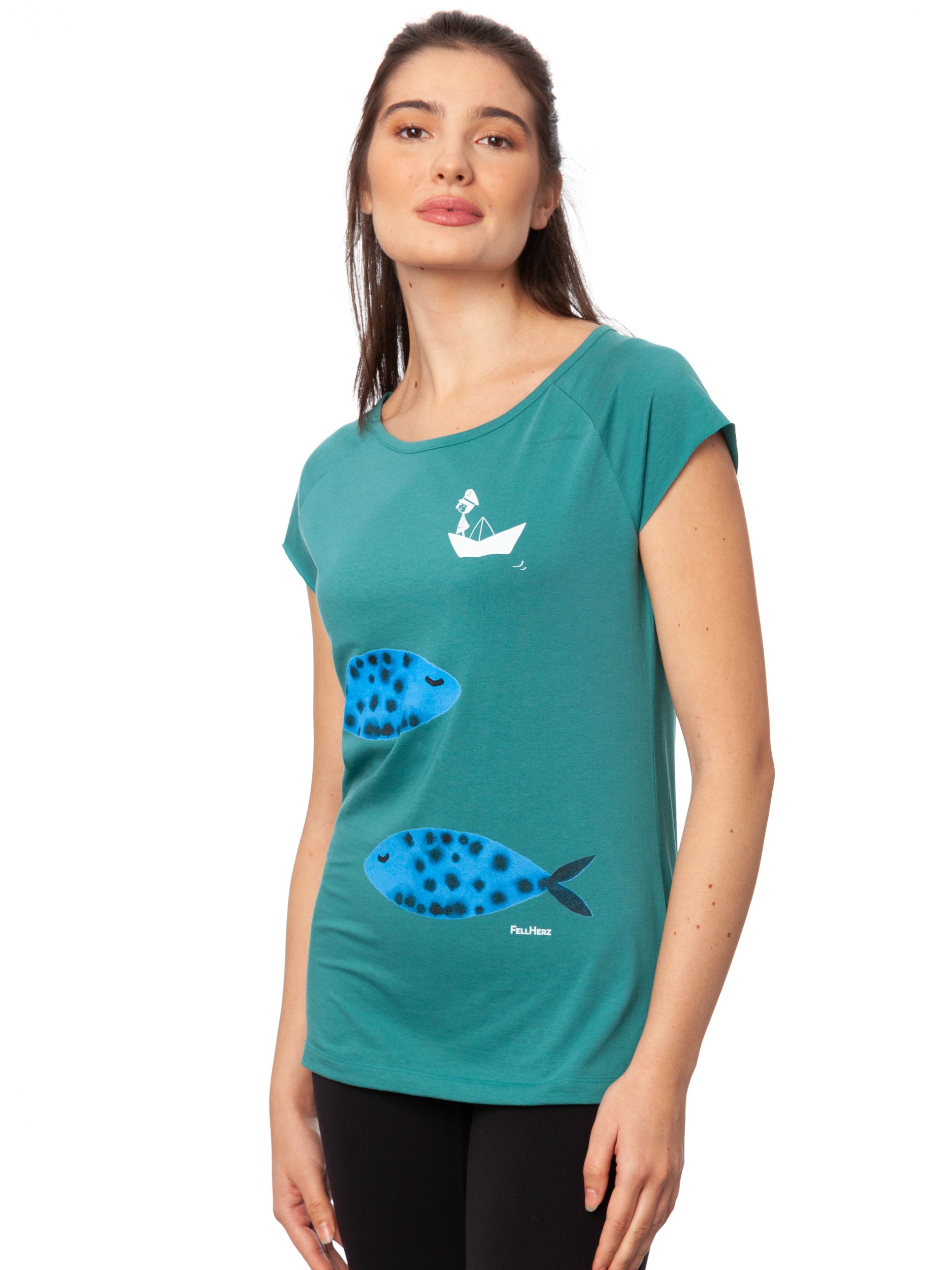 La Capitana Cap Sleeve jungel green