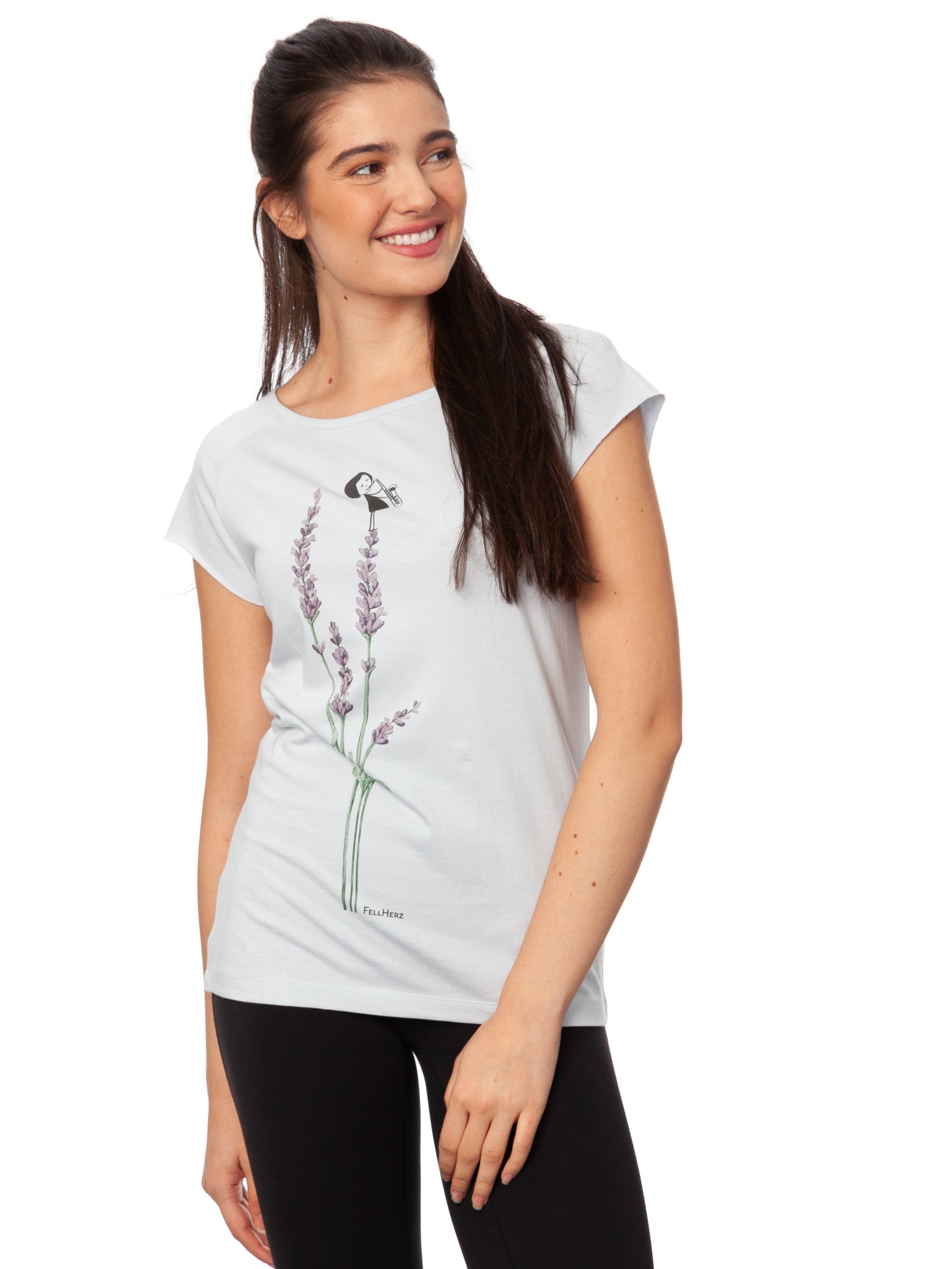 Saxofonmädchen Cap Sleeve sky blue