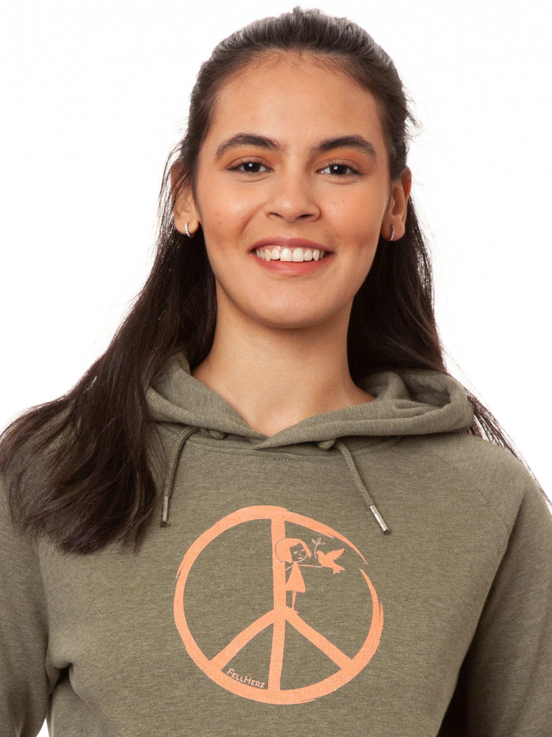 Peace Hoodie heather khaki
