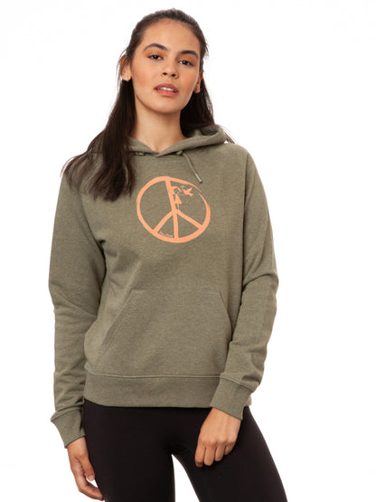 Peace Hoodie heather khaki