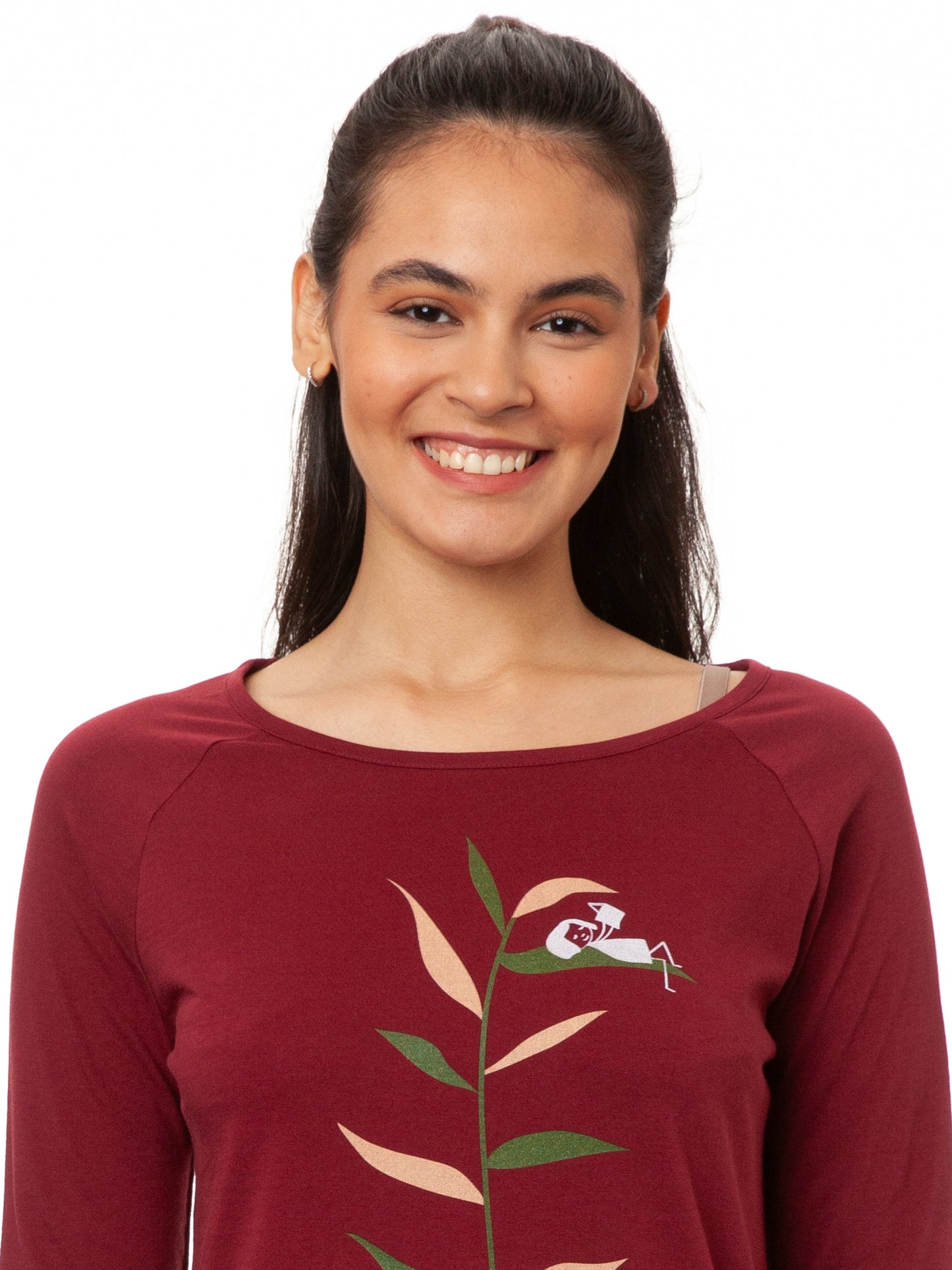 Raglan Longsleeve Booklover chestnut